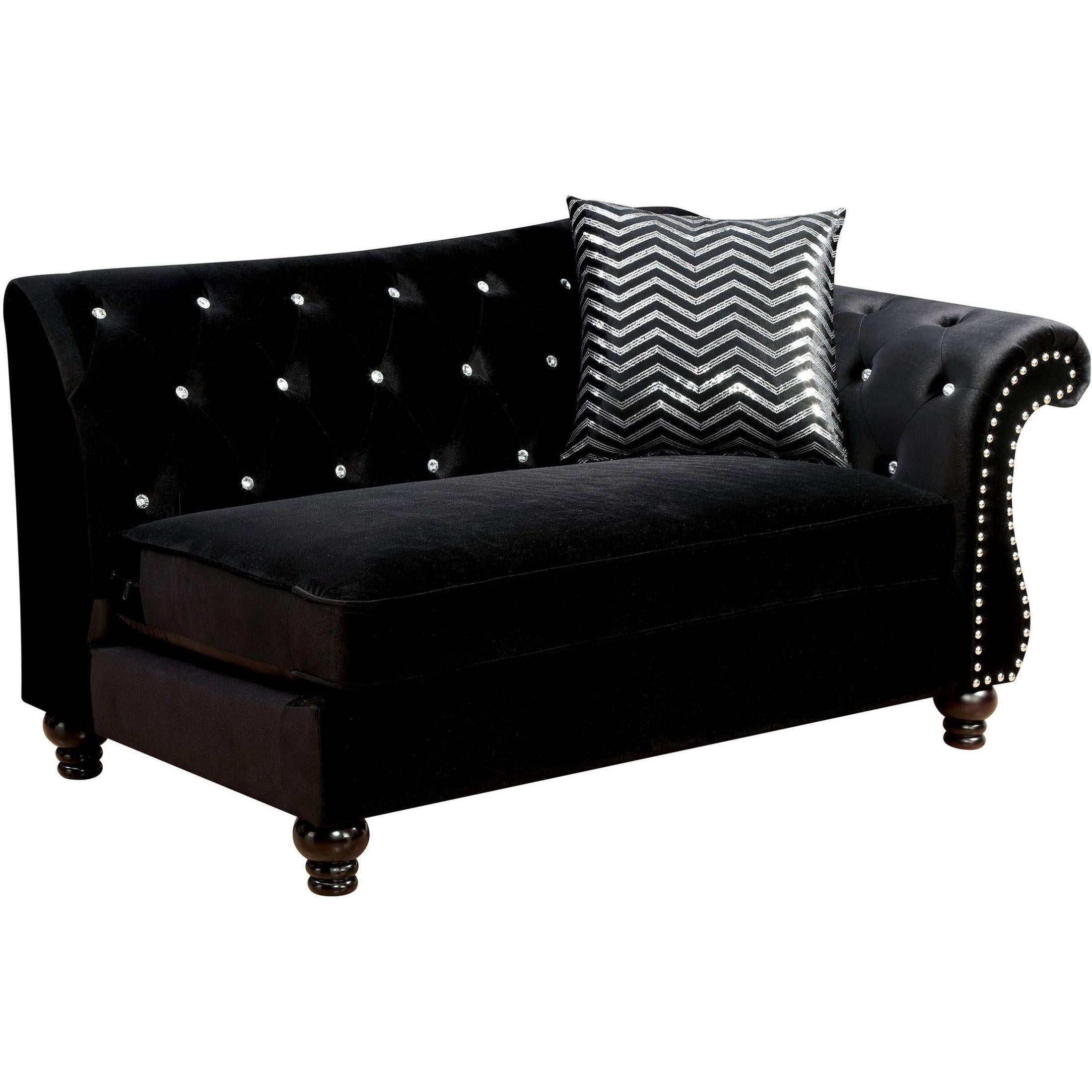  Furniture of America Jolanda Fabric 3 pc Sectional CM6158BK-SET IMAGE 3