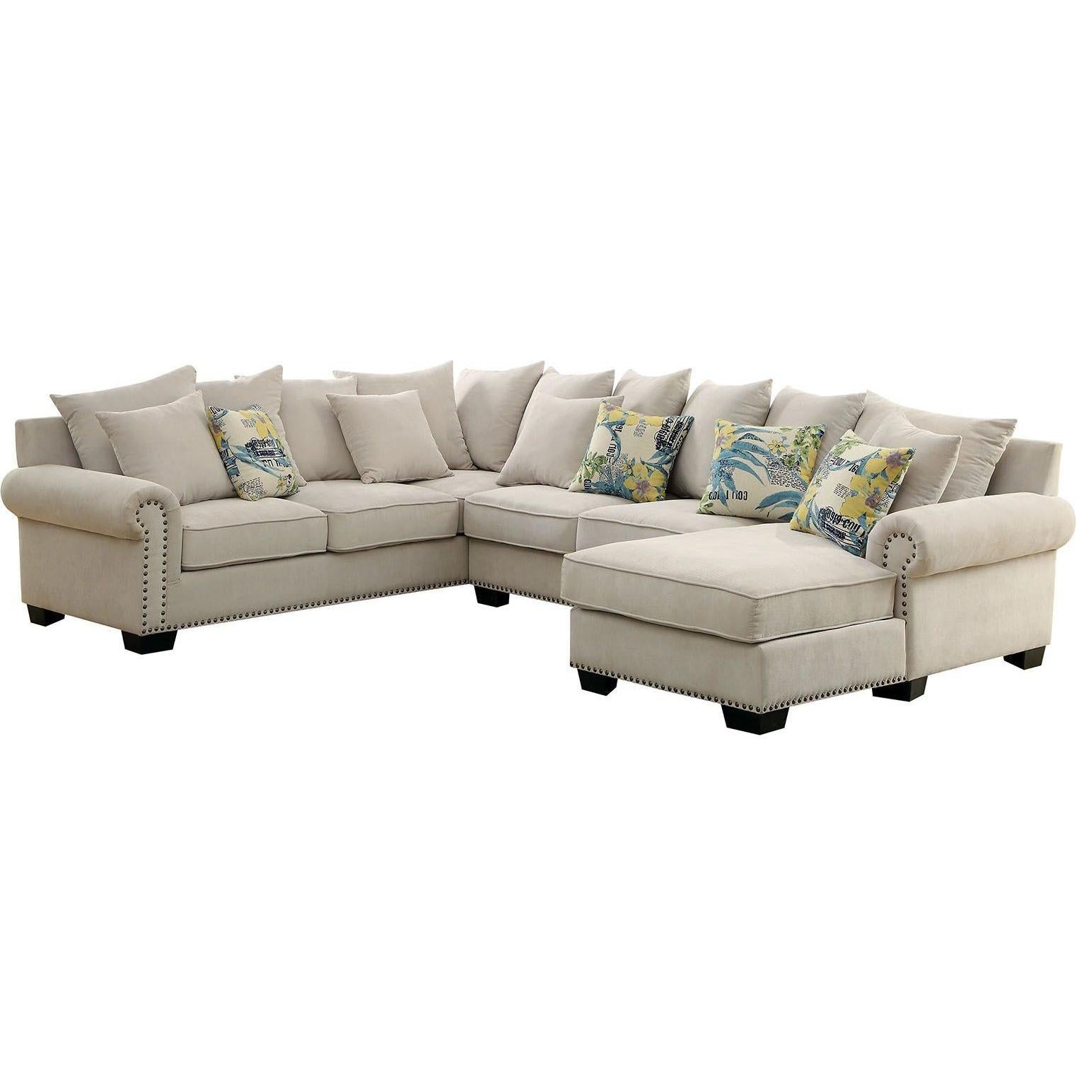  Furniture of America Skyler Fabric 3 pc Sectional CM6156-SECTIONAL IMAGE 1