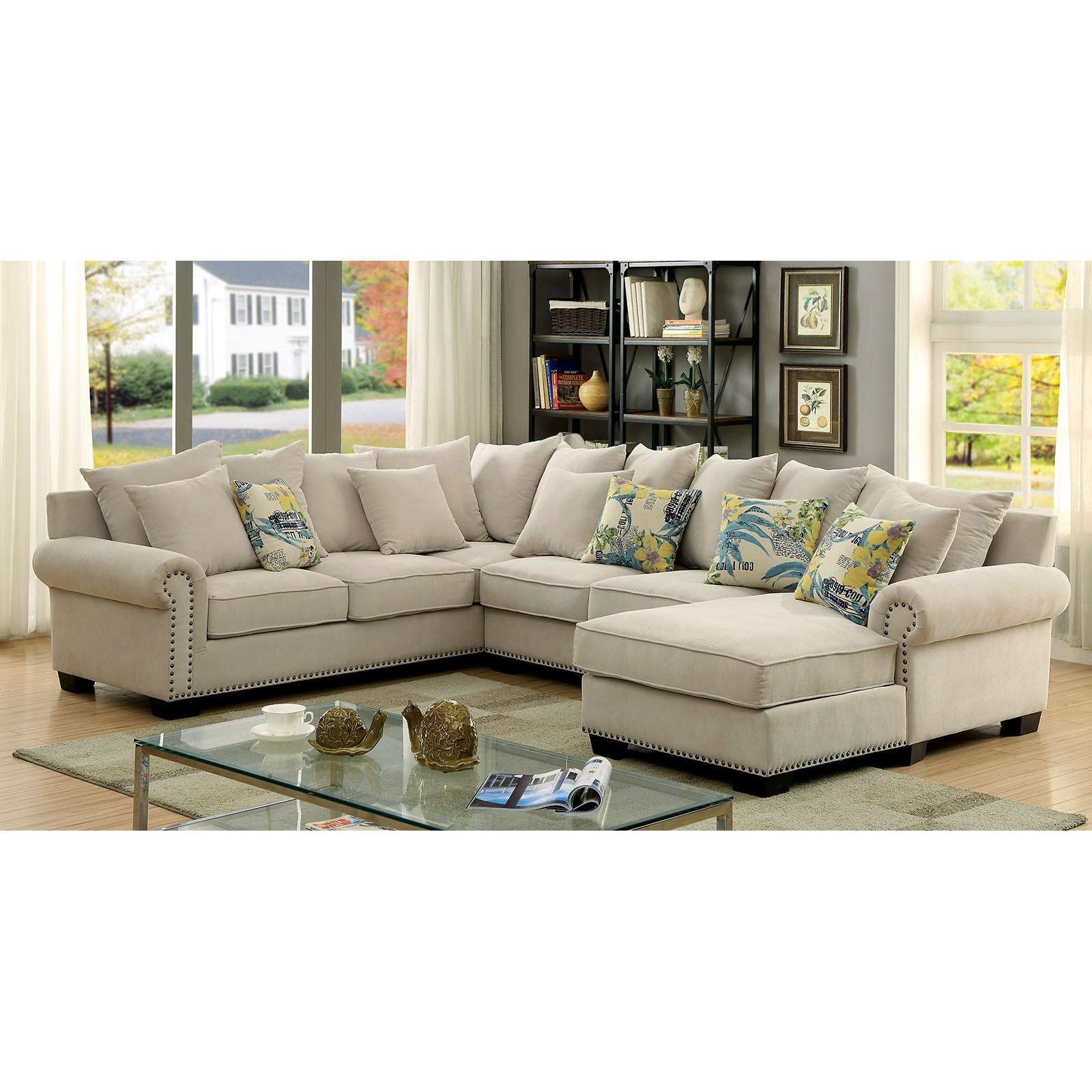  Furniture of America Skyler Fabric 3 pc Sectional CM6156-SECTIONAL IMAGE 2
