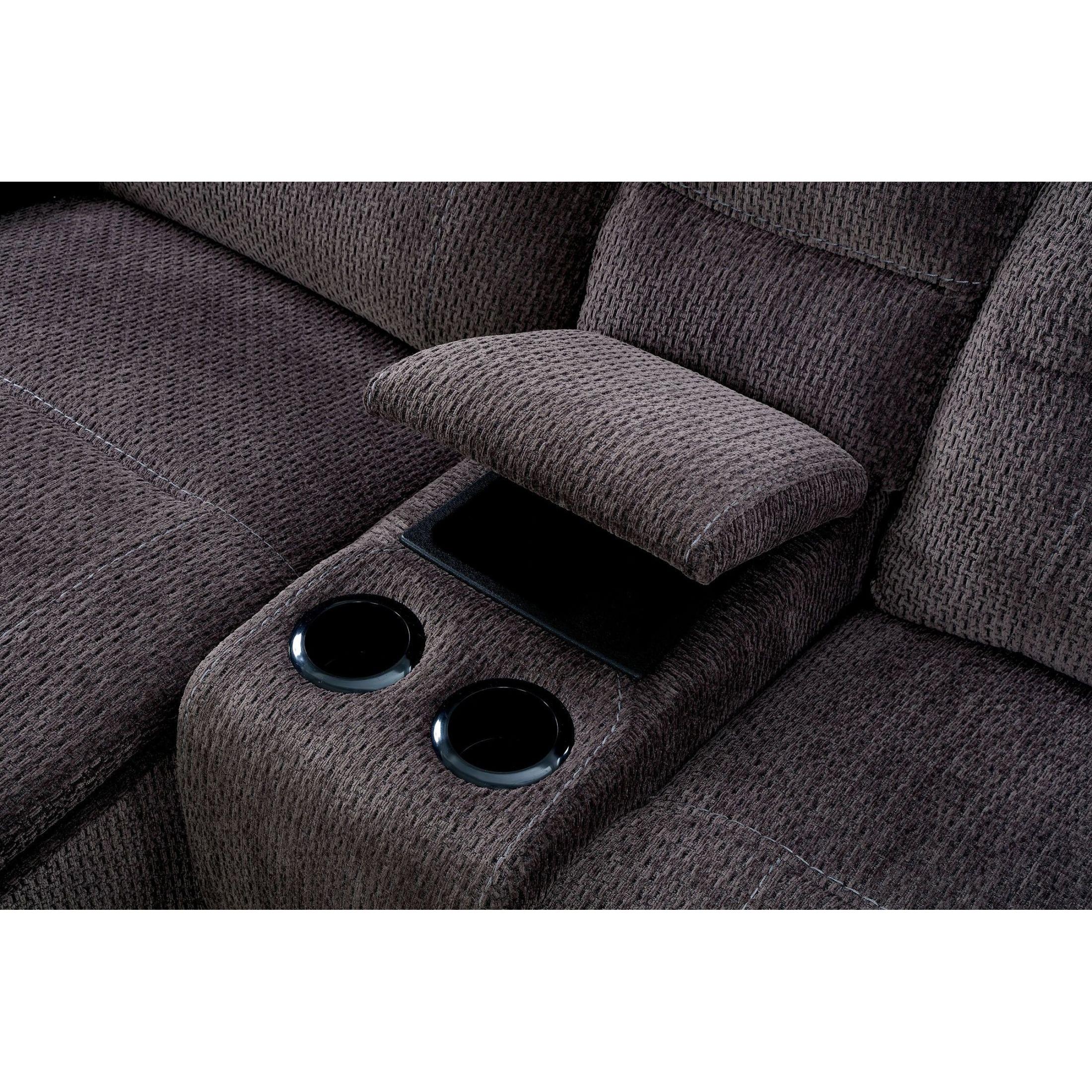  Furniture of America Zuben Reclining Fabric 4 pc Sectional CM6853-SECTIONAL IMAGE 9