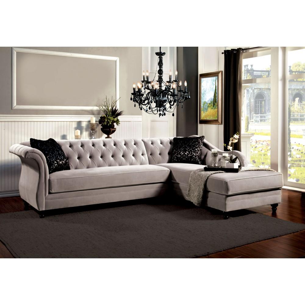  Furniture of America Rotterdam Fabric 2 pc Sectional SM2261-PK IMAGE 1