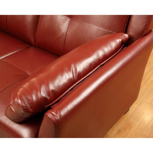  Furniture of America Peever Leatherette 2 pc Sectional CM6268RD-SET IMAGE 2