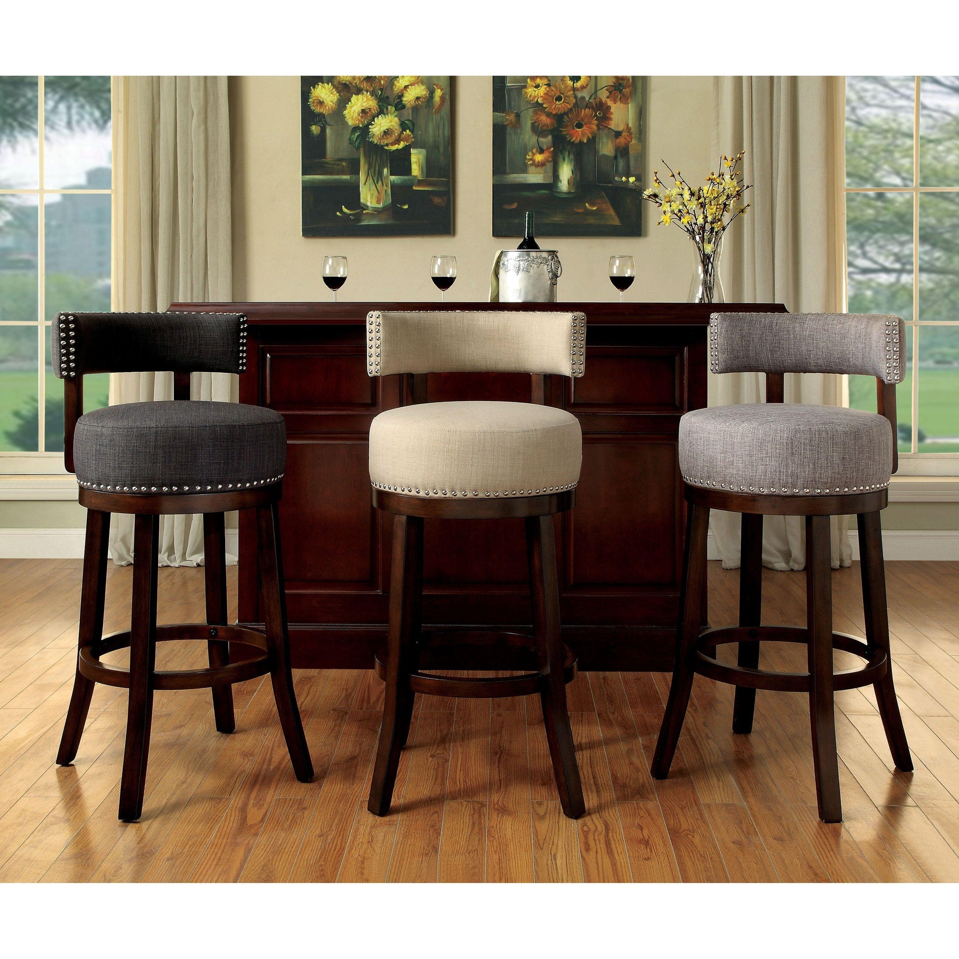  Furniture of America Lynsey CM-BR6252GY-29-2PK 30" Bar Stool IMAGE 5