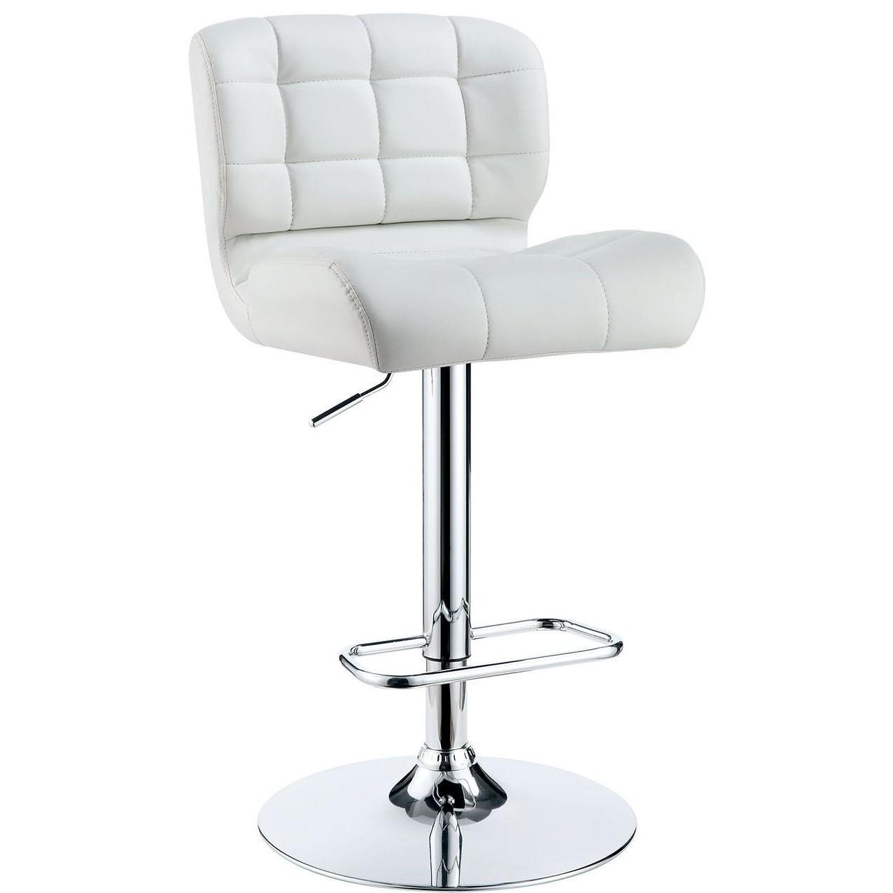  Furniture of America Kori Adjustable Height Stool CM-BR6152WH IMAGE 1