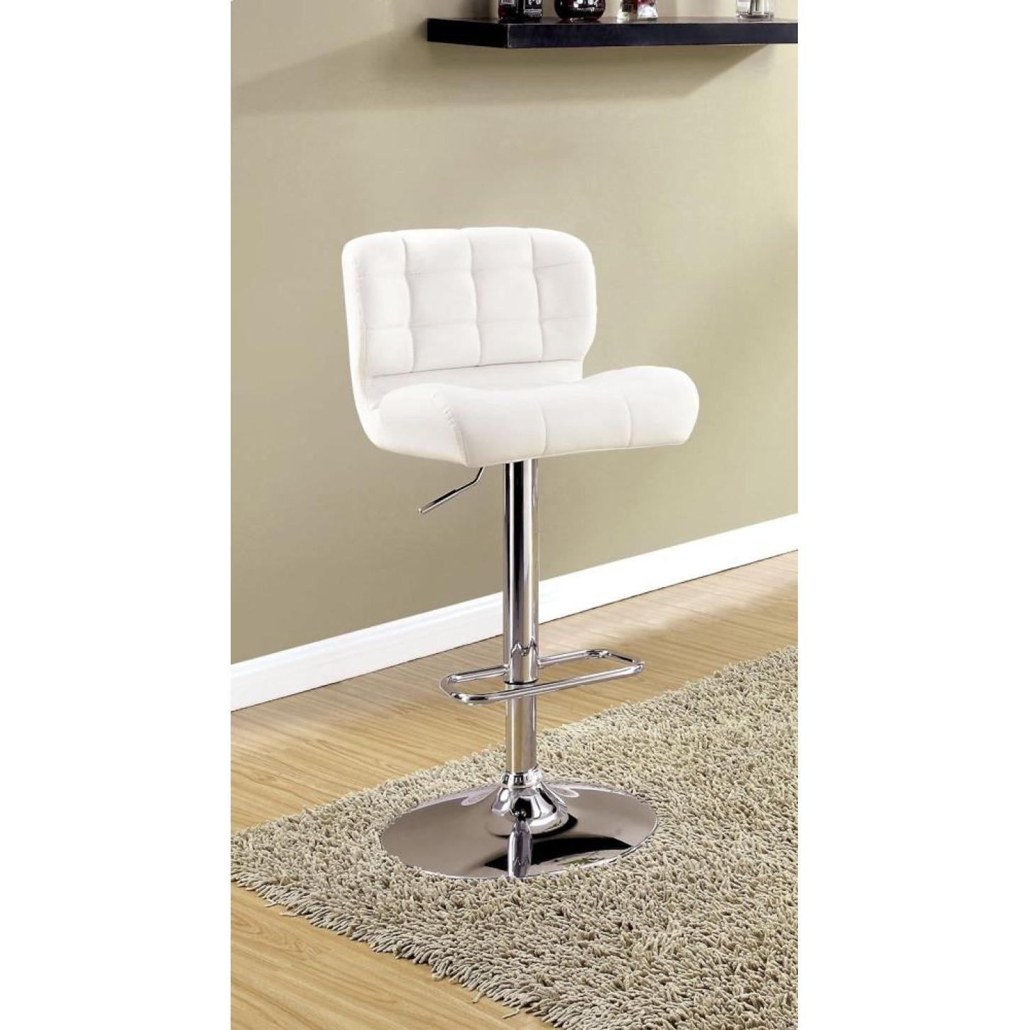  Furniture of America Kori Adjustable Height Stool CM-BR6152WH IMAGE 2