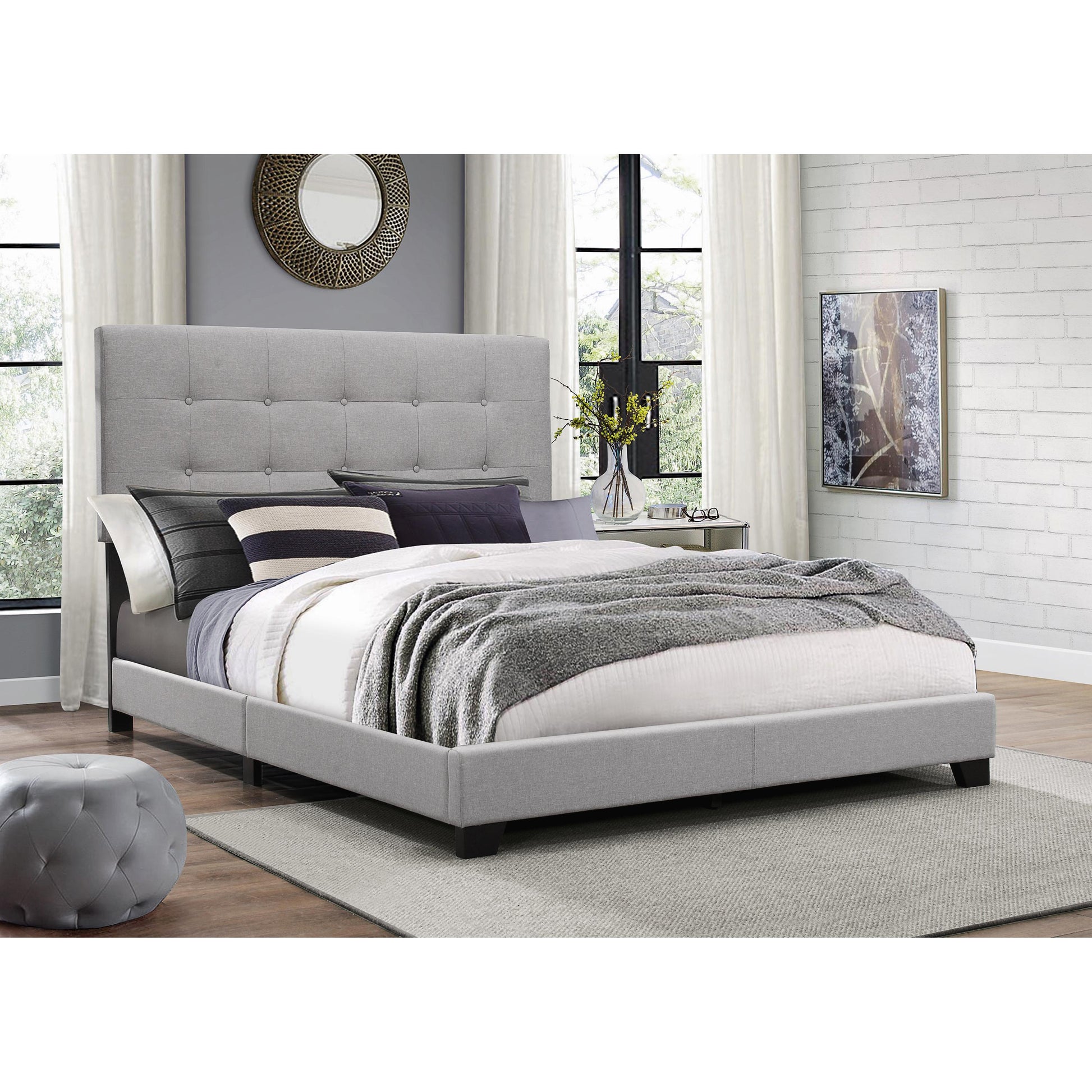  Size_Queen  -- Florence 5270GY-Q Queen Bed IMAGE 1