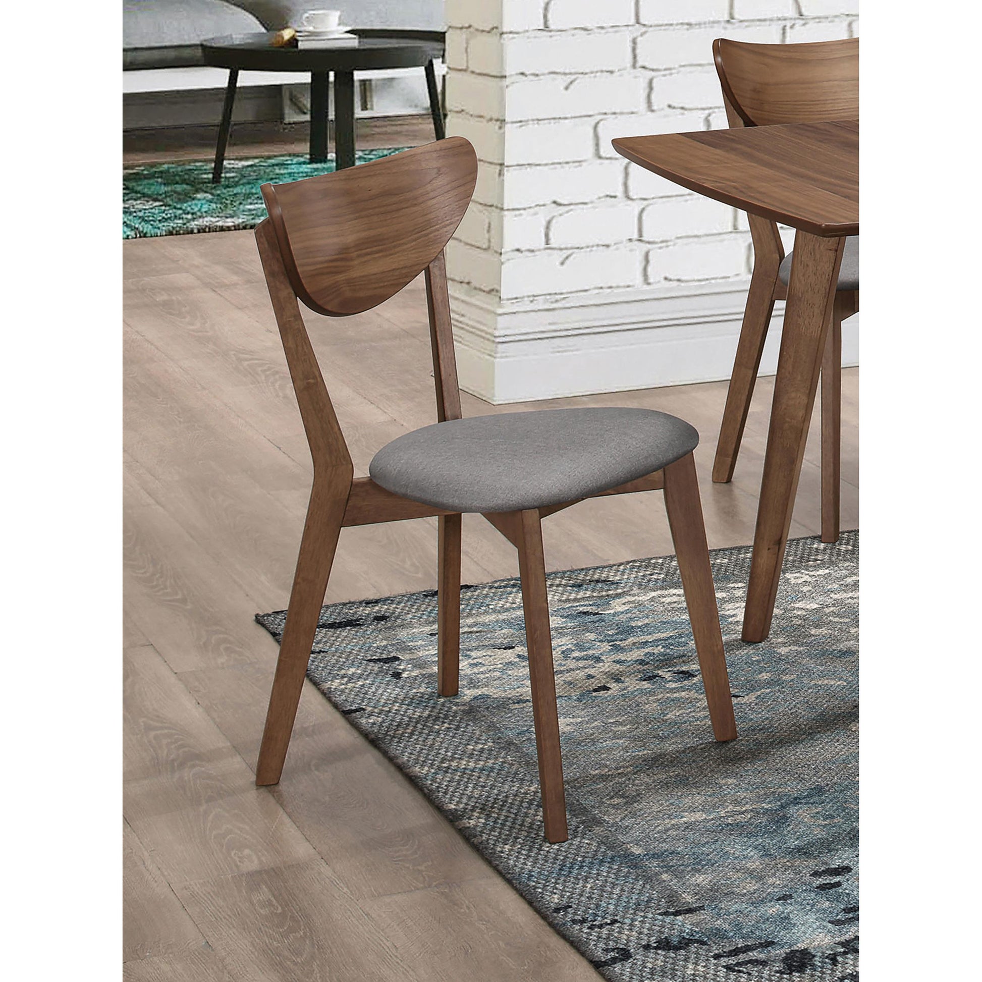  Coaster Furniture Alfredo 108082 Dining Side Chair - Grey and Natural Walnut (Set of 2) IMAGE 8