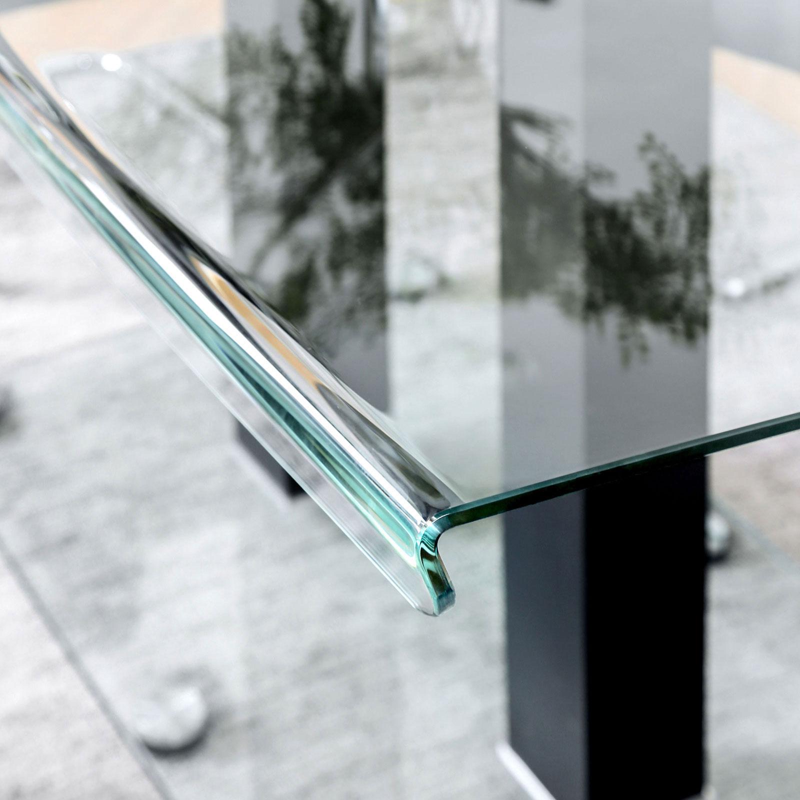  Furniture of America Richfield Dining Table with Glass Top and Pedestal Base CM3362BK-T-TABLE IMAGE 3