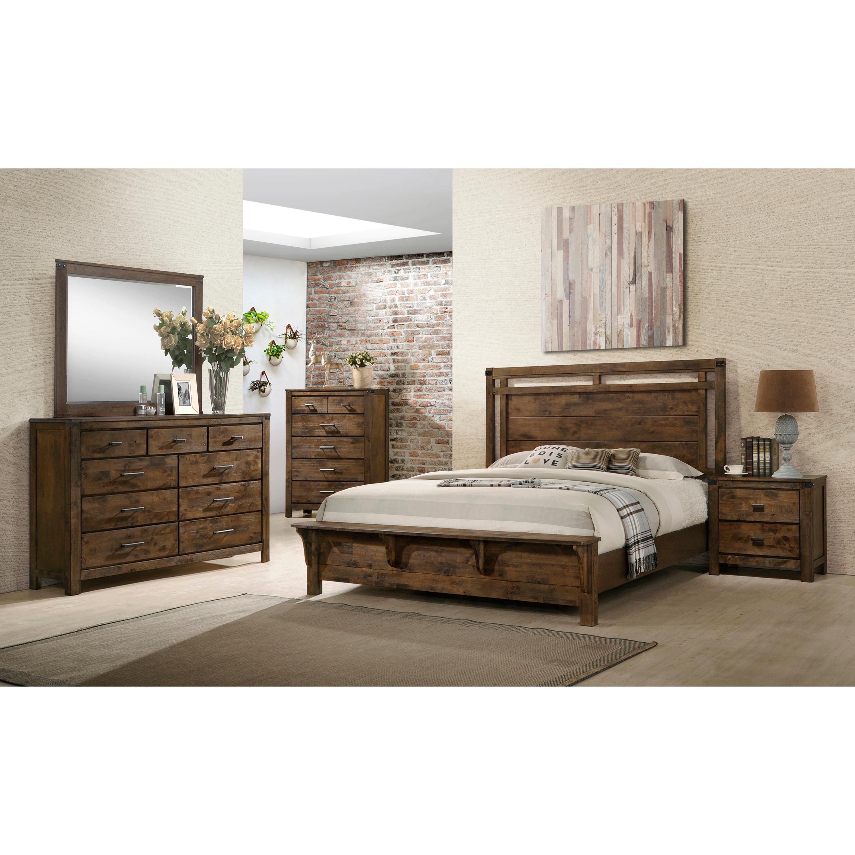  Size_King  -- Crown Mark Curtis Panel Bed IMAGE 2
