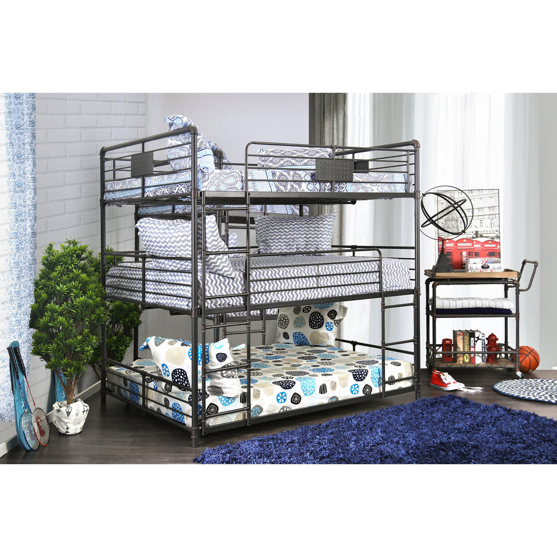  Furniture of America Olga CM-BK912F Full/Full/Full Bunk Bed IMAGE 1