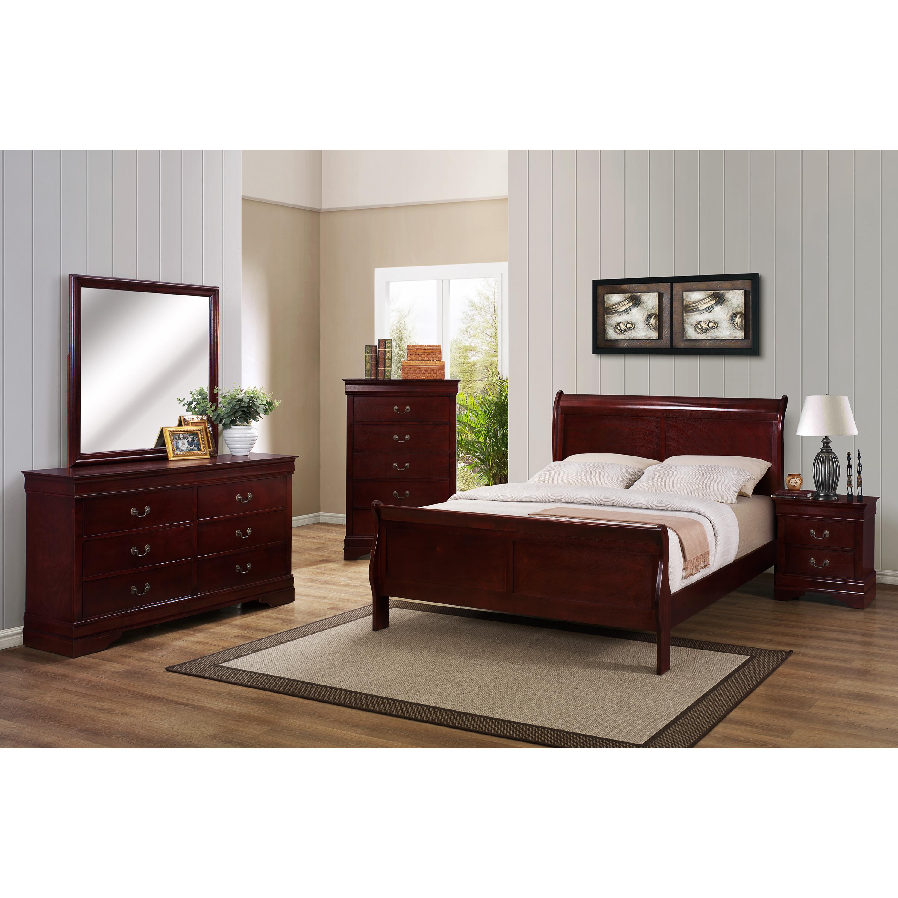  Size_King  -- Crown Mark Louis Philip Sleigh Bed IMAGE 2