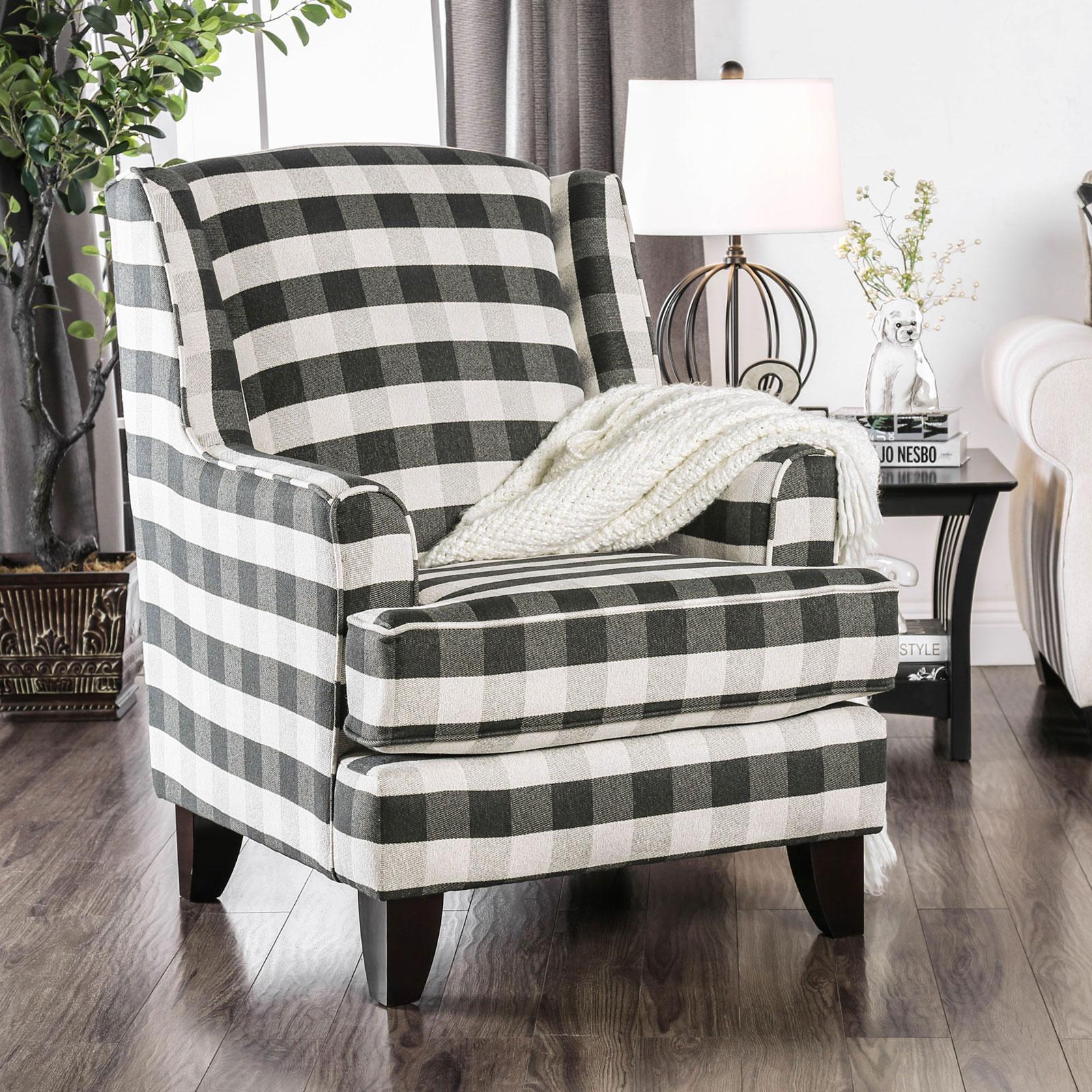  Furniture of America Patricia Stationary Fabric Accent Chair SM8171-CH-ST IMAGE 1