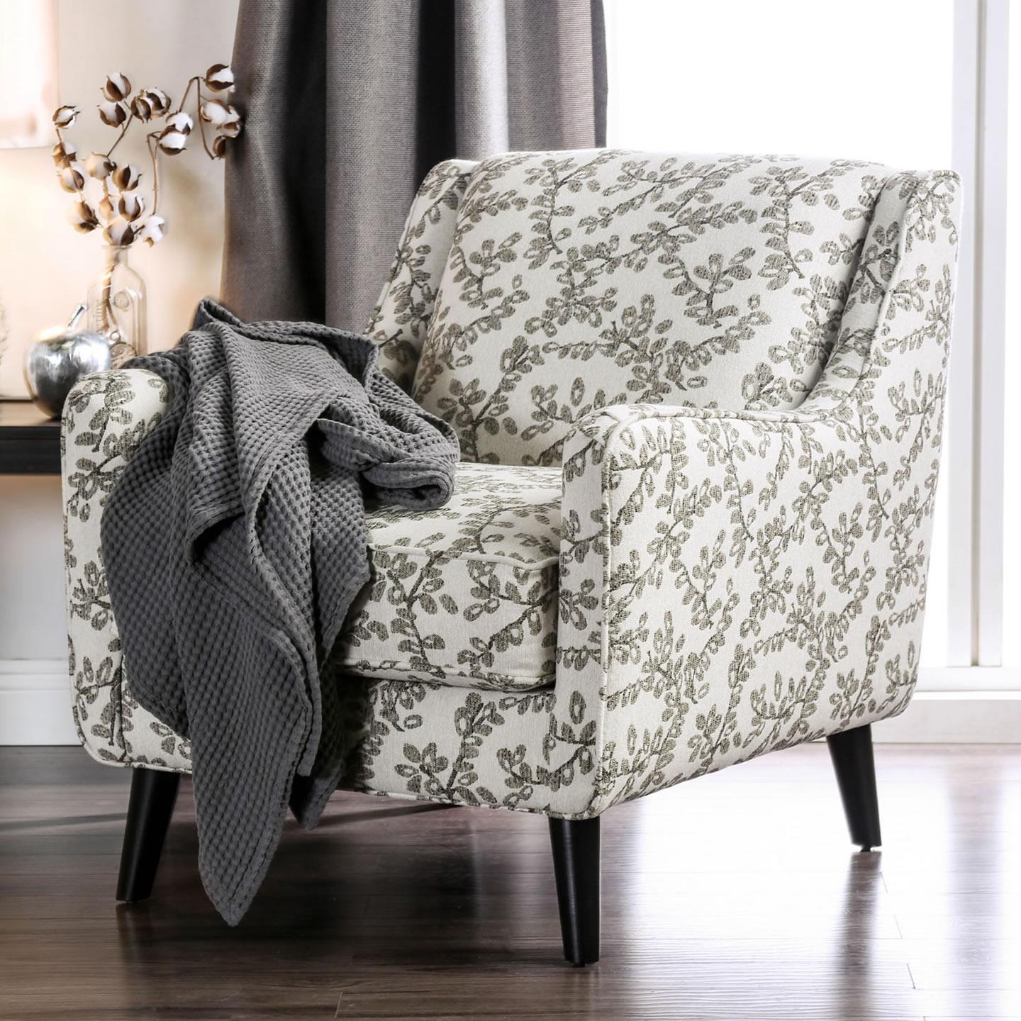  Furniture of America Dorset Stationary Fabric Accent Chair SM8564-CH-FL IMAGE 1