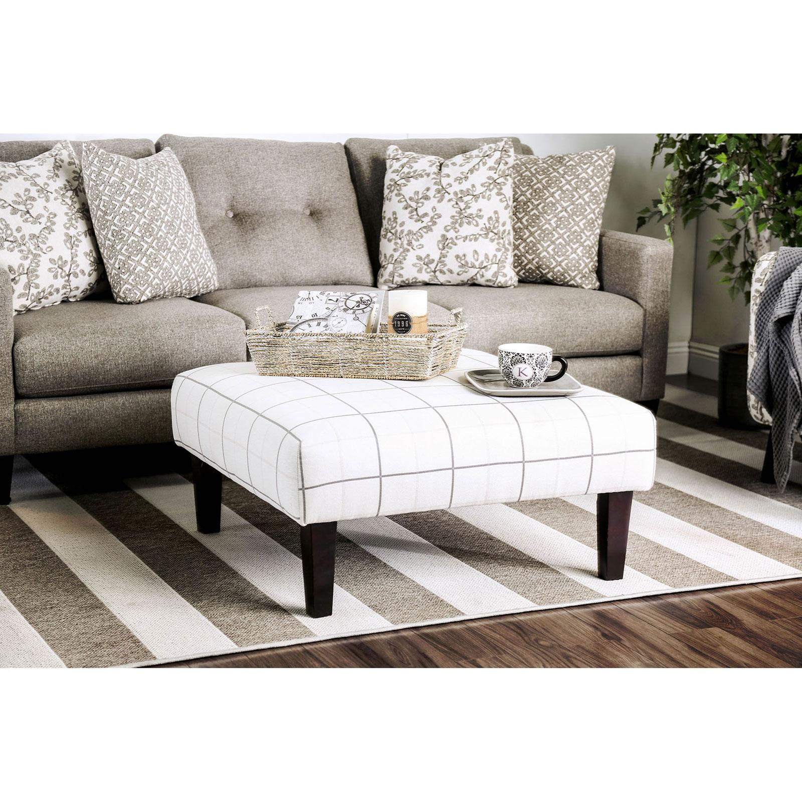  Furniture of America Dorset Fabric Ottoman SM8564-OT IMAGE 4