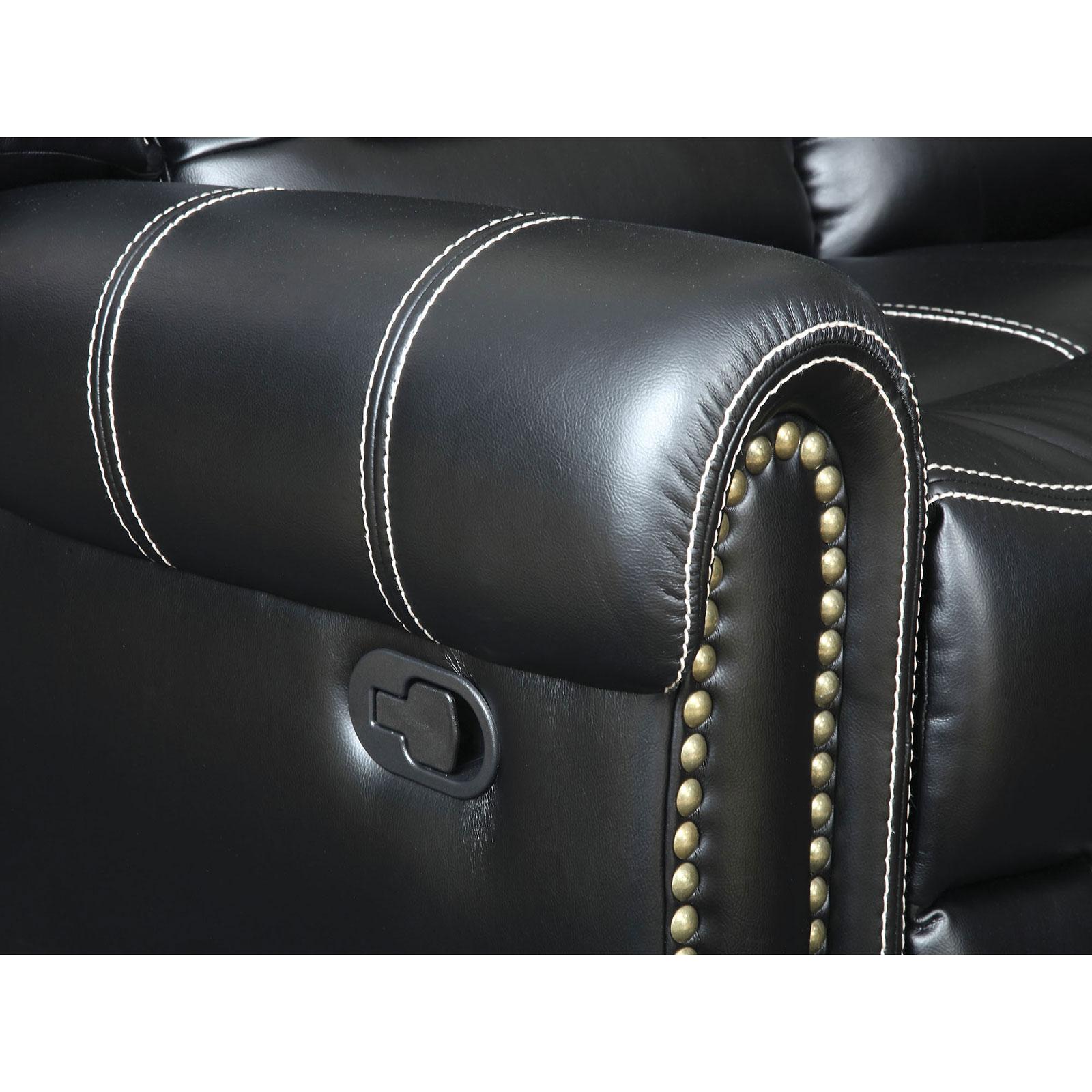  Furniture of America Frederick Reclining Leatherette Loveseat CM6130LV IMAGE 2