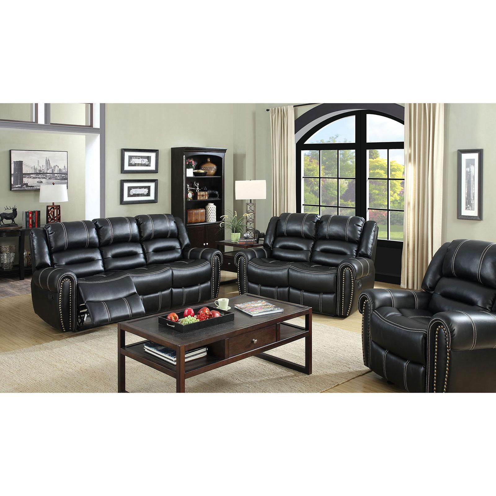  Furniture of America Frederick Reclining Leatherette Loveseat CM6130LV IMAGE 4