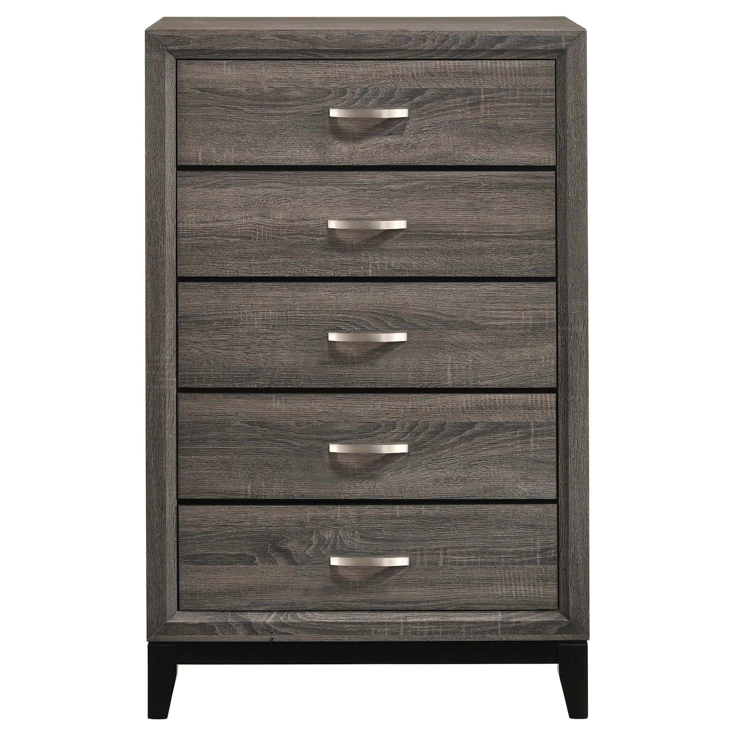  Coaster Furniture Watson 212425 5-Drawer Bedroom Chest - Grey Oak IMAGE 2