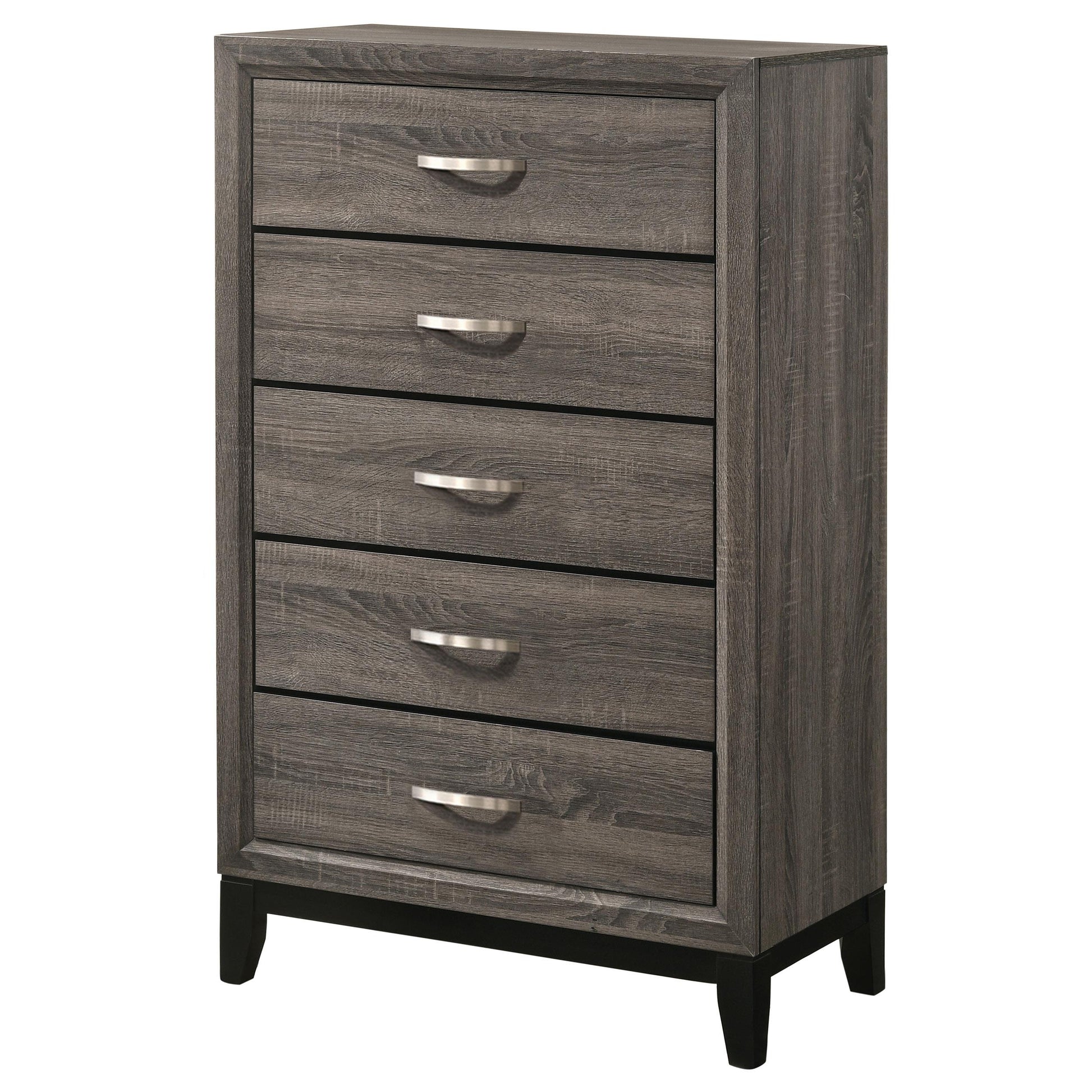  Coaster Furniture Watson 212425 5-Drawer Bedroom Chest - Grey Oak IMAGE 3