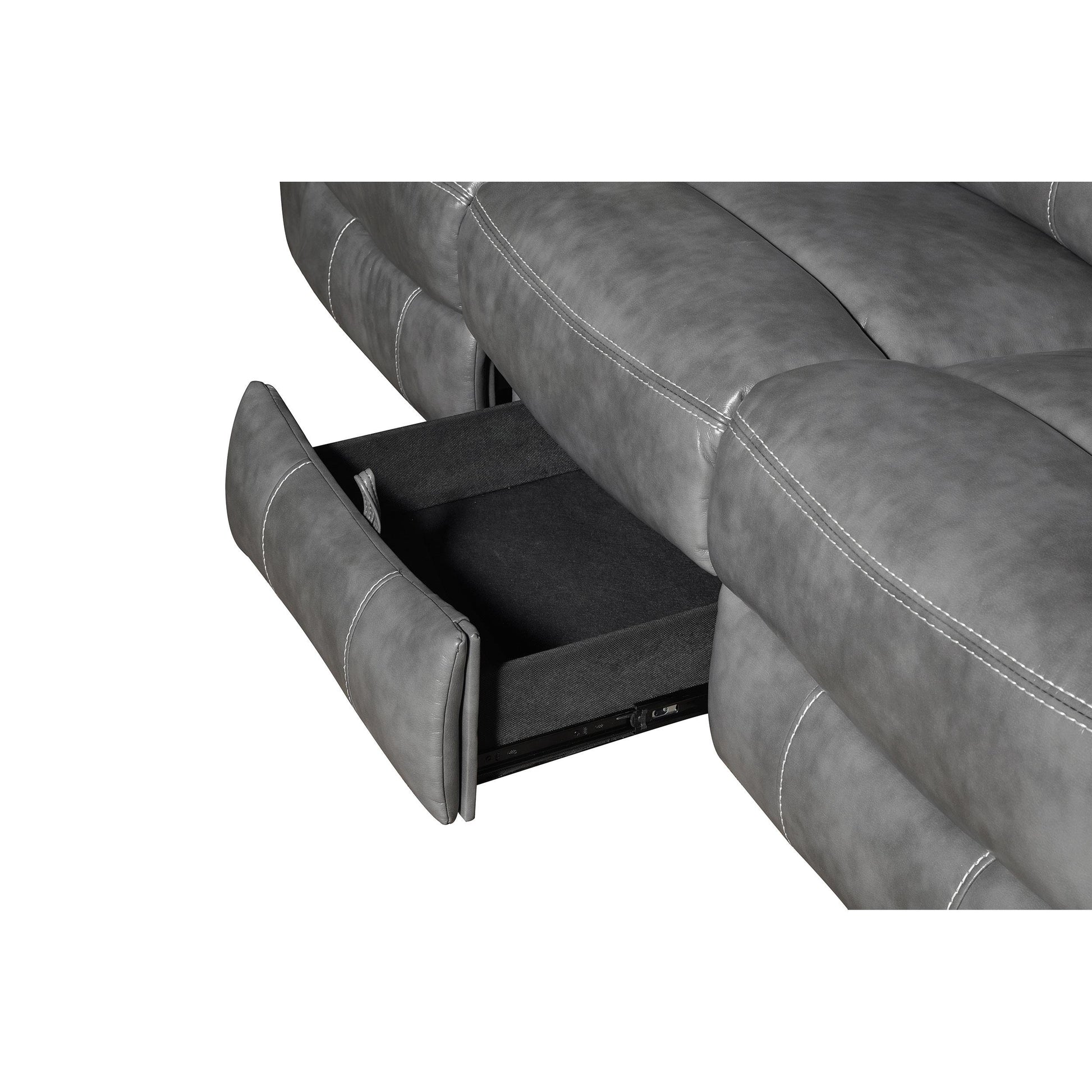  Coaster Furniture Conrad 650354 Upholstered Padded Arm Motion Sofa - Grey IMAGE 12