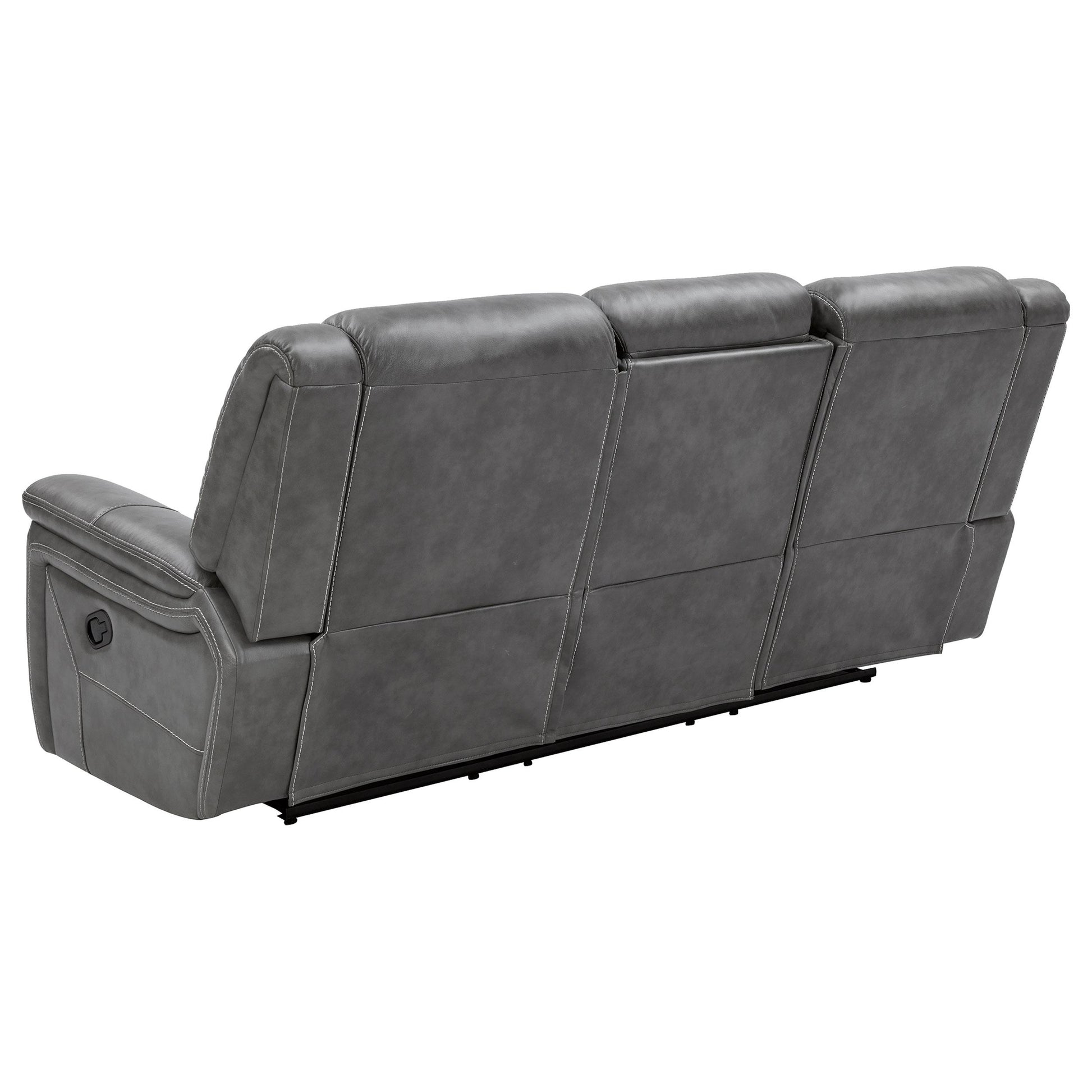  Coaster Furniture Conrad 650354 Upholstered Padded Arm Motion Sofa - Grey IMAGE 4