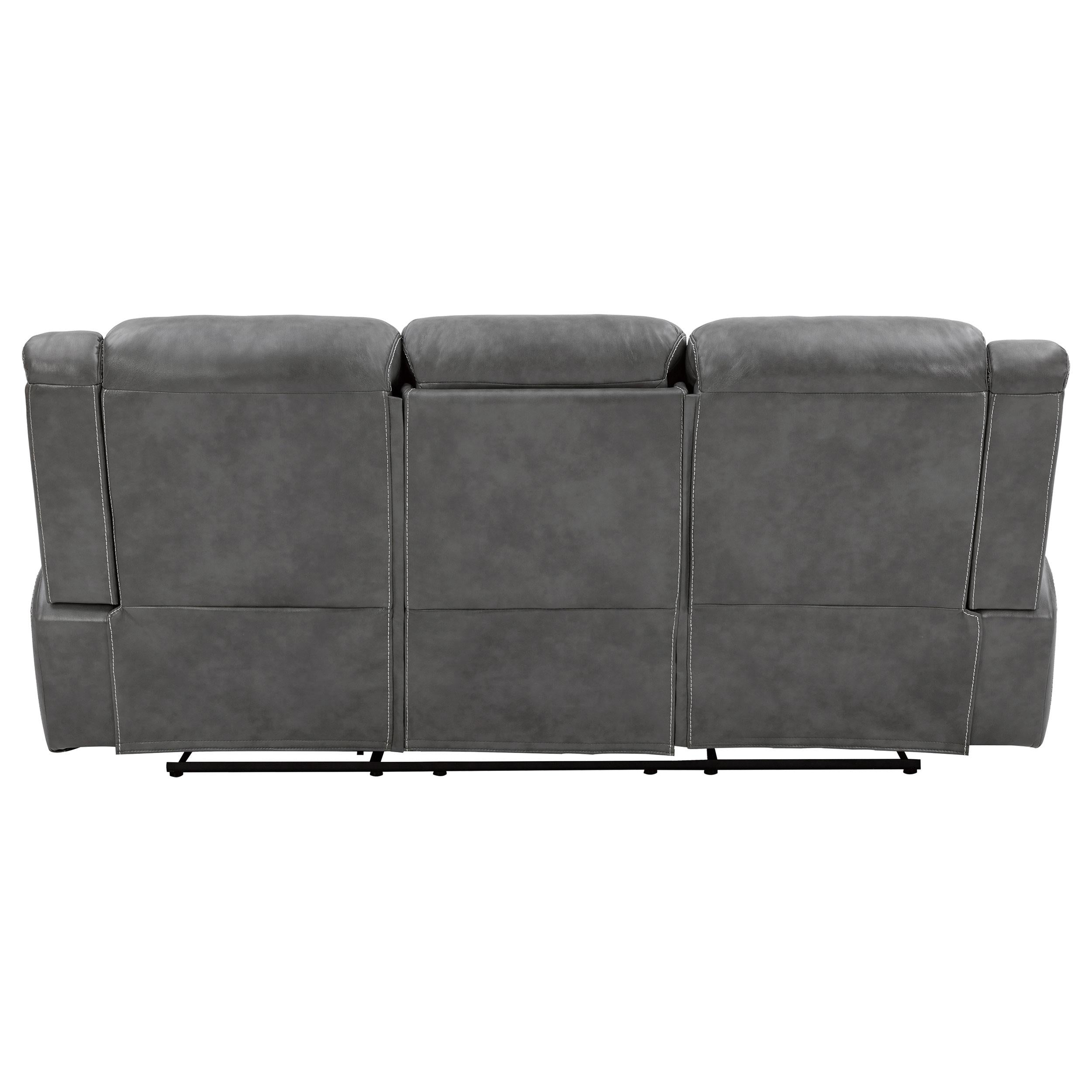  Coaster Furniture Conrad 650354 Upholstered Padded Arm Motion Sofa - Grey IMAGE 5