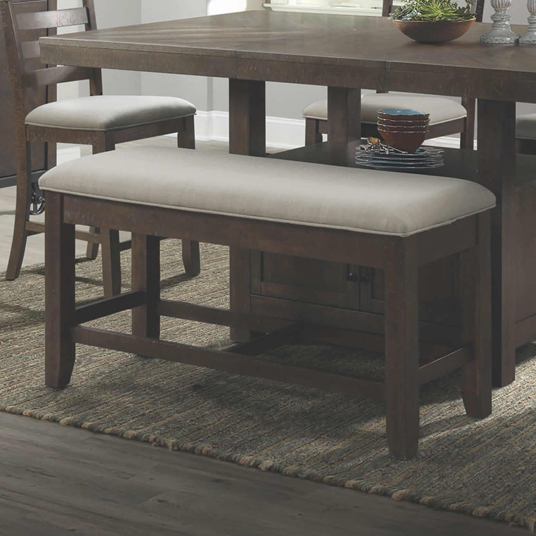  Elements International Colorado Counter Height Bench DCO100CBN IMAGE 1