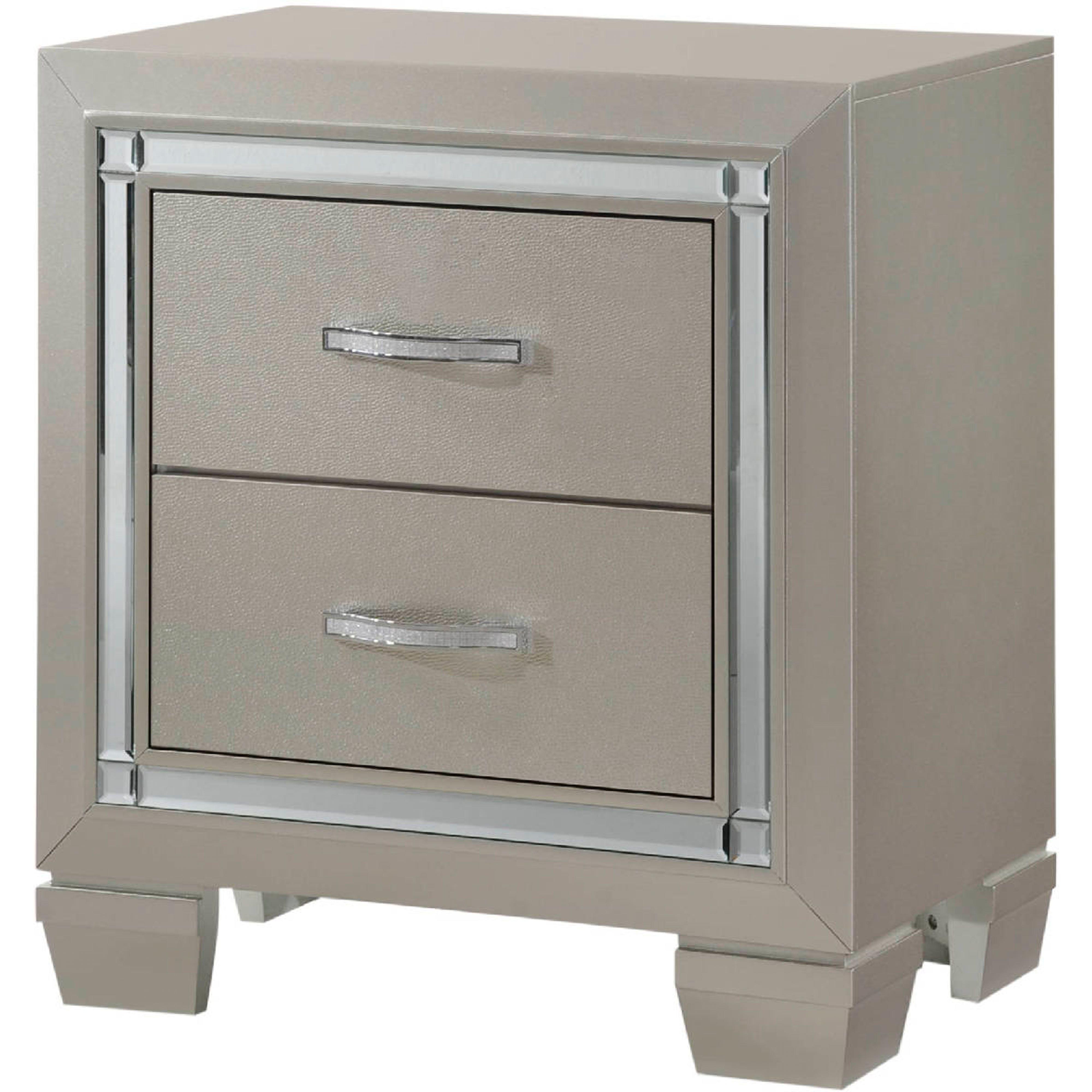  Elements International Platinum 2-Drawer Kids Nightstand LT111NS IMAGE 1
