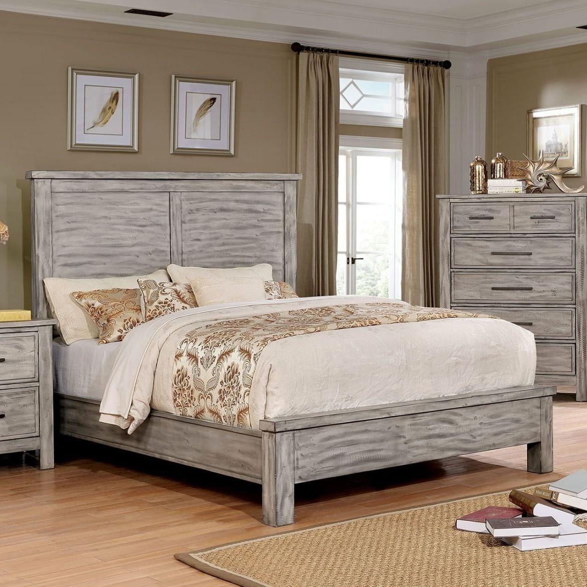  Furniture of America Canopus King Panel Bed CM7422GY-EK-BED IMAGE 3