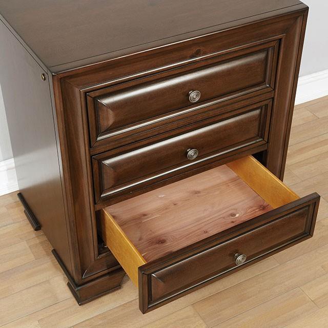  Furniture of America Brandt 3-Drawer Nightstand CM7302CH-N IMAGE 1