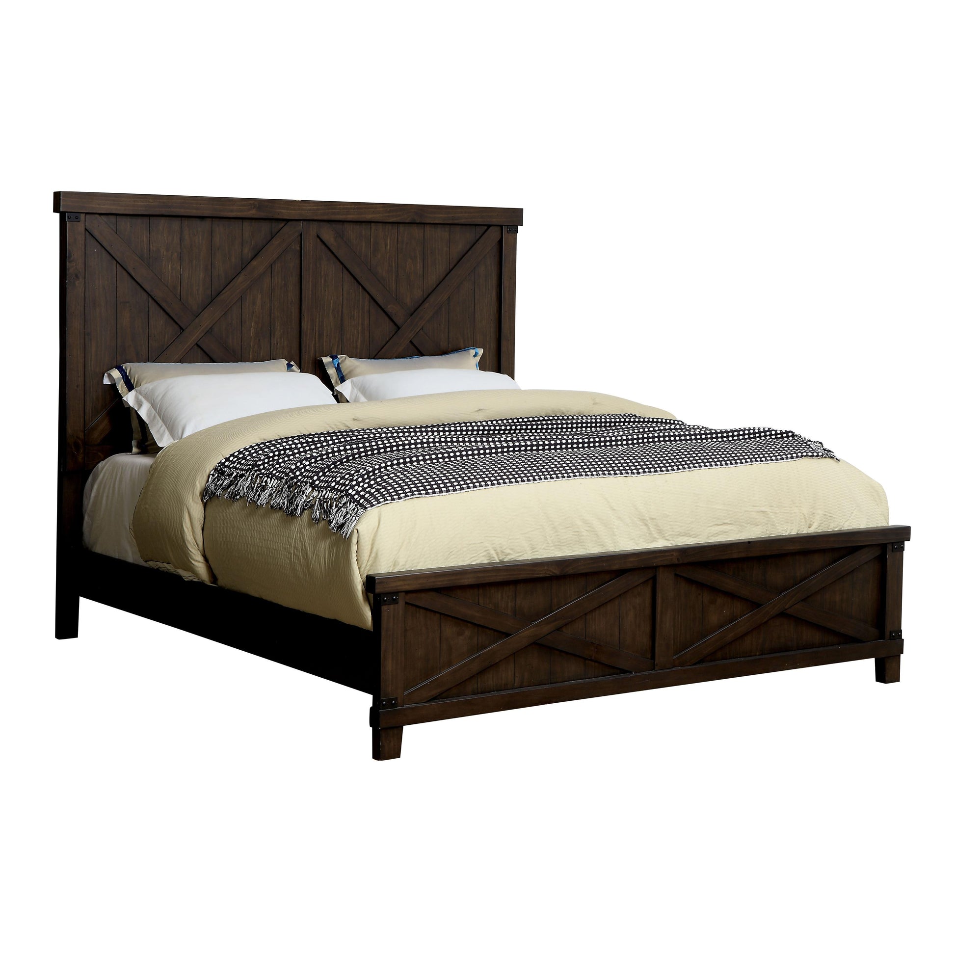  Color_Dark Walnut  Size_Queen  -- Bianca CM7734Q Queen Bed IMAGE 1