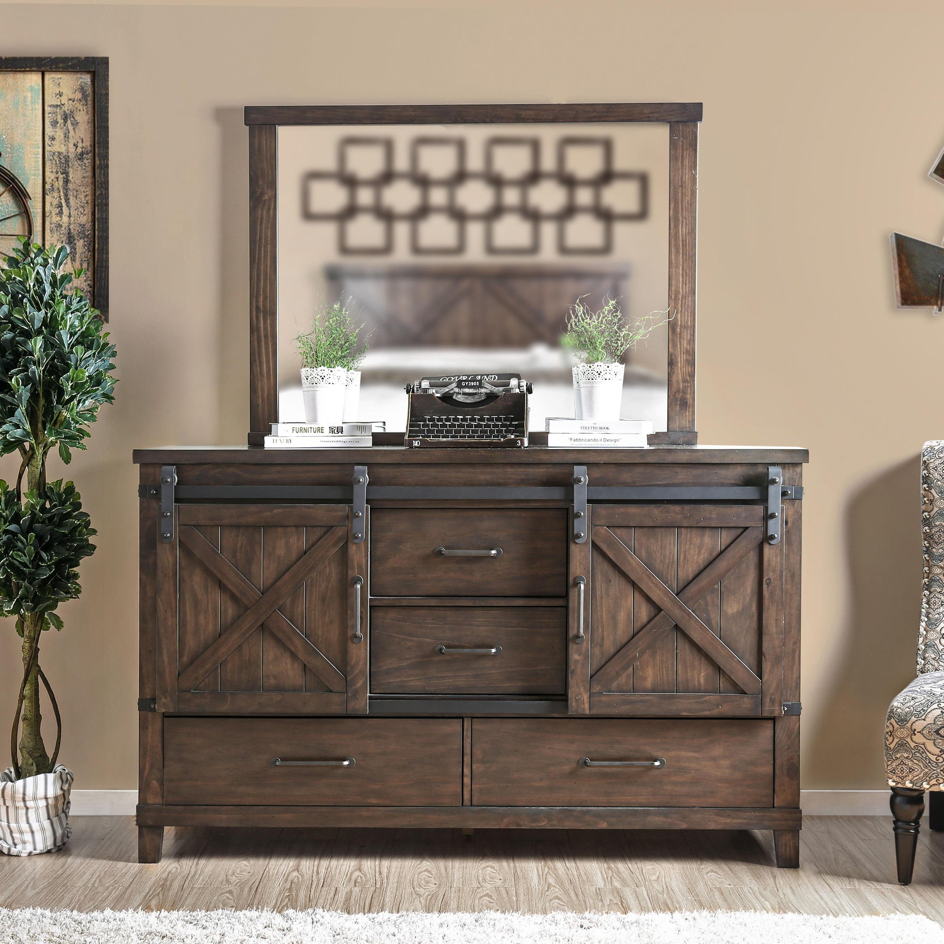  Furniture of America Bianca Dresser Mirror CM7734M IMAGE 3