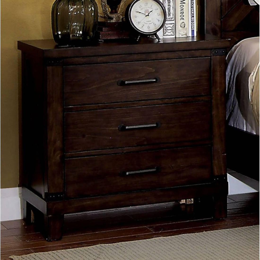  Furniture of America Bianca 3-Drawer Nightstand CM7734N IMAGE 1