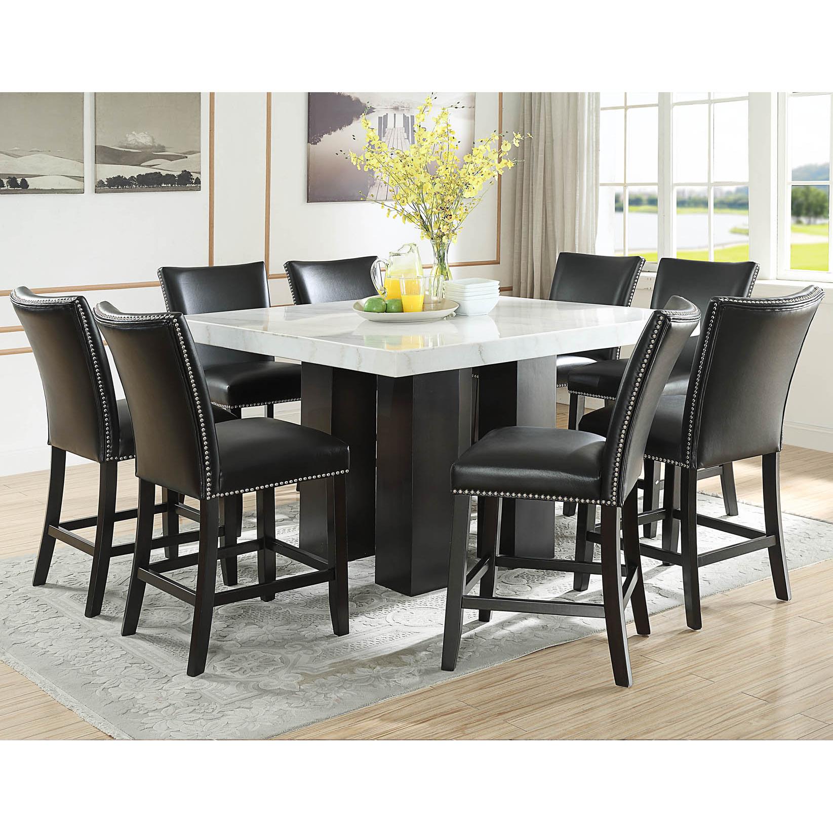  Steve Silver Furniture Square Camila Counter Height Dining Table with Marble Top CM540PB/CM540PT IMAGE 3