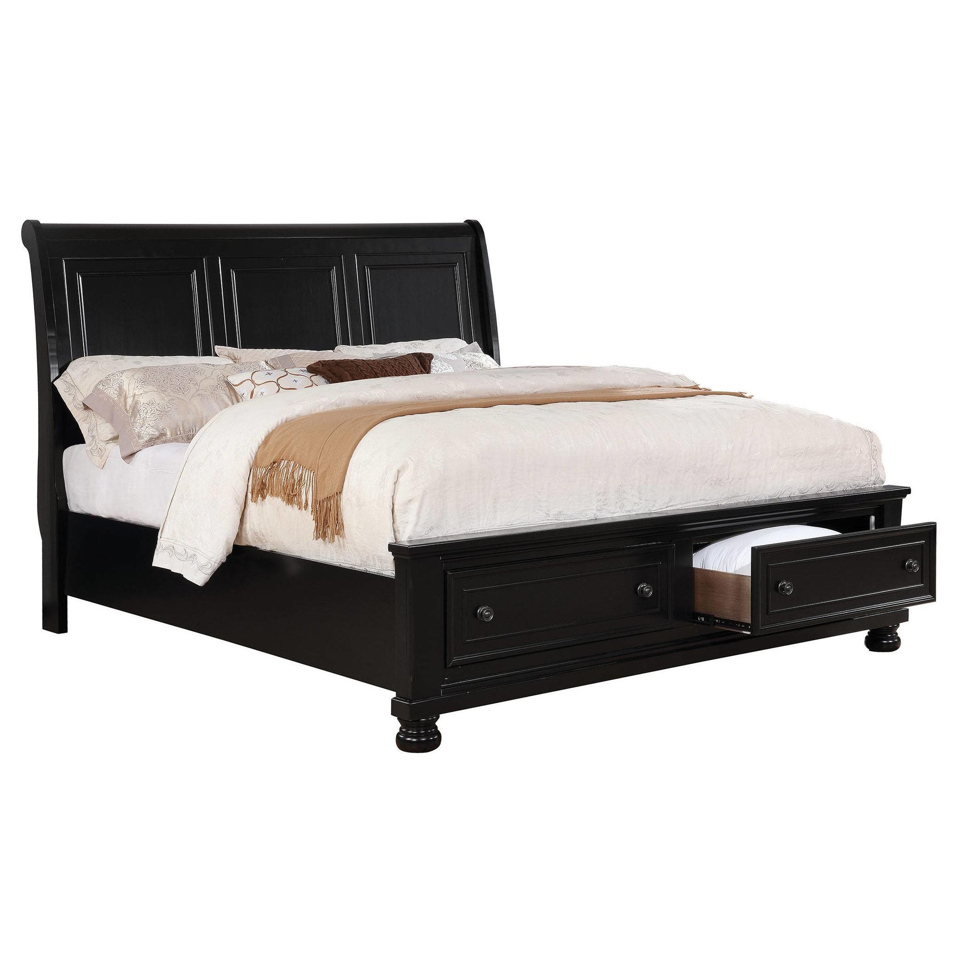  Color_Black  Size_King  -- Castor Platform Bed with Storage IMAGE 1