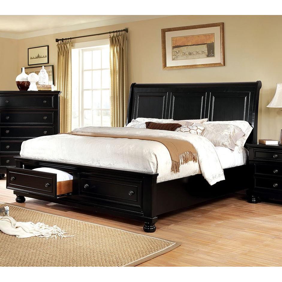  Color_Black  Size_King  -- Castor Platform Bed with Storage IMAGE 2