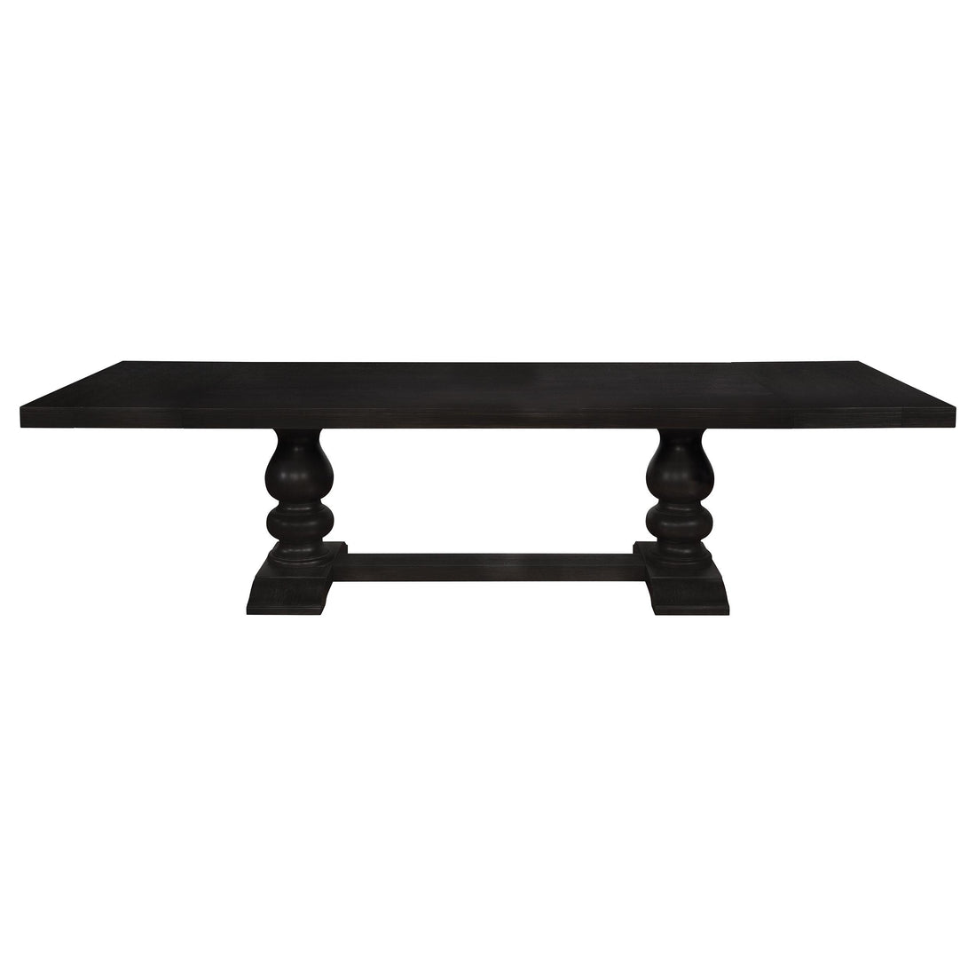  Coaster Furniture Phelps 121231 123-inch Extension Leaf Dining Table - Distressed Noir IMAGE 1