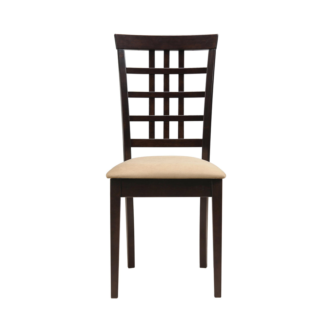  Coaster Furniture Kelso 190822 Lattice Back Dining Side Chair - Cappuccino (Set of 2) IMAGE 1