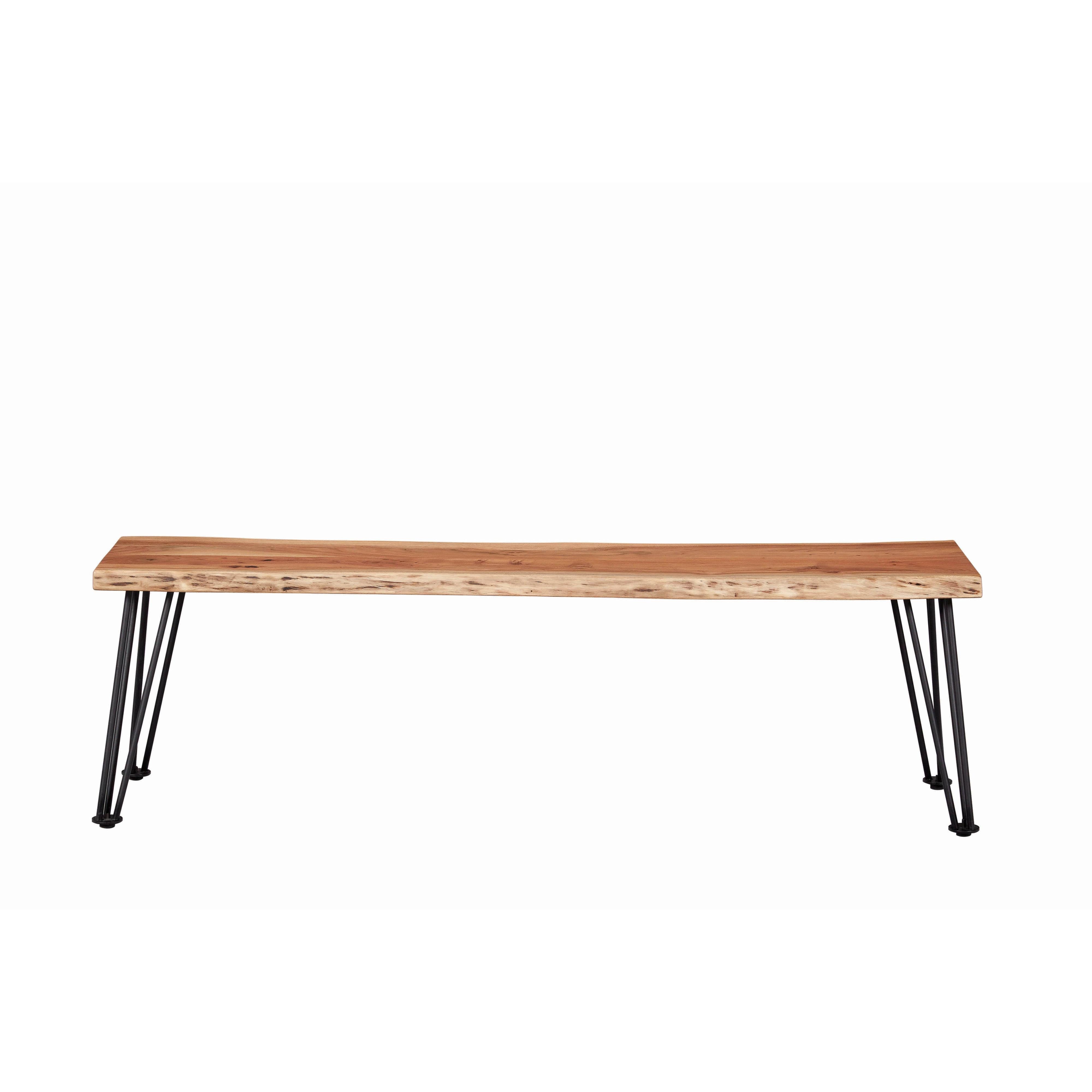  Coaster Furniture Sherman 190913 Wood Dining Bench - Natural Acacia IMAGE 2