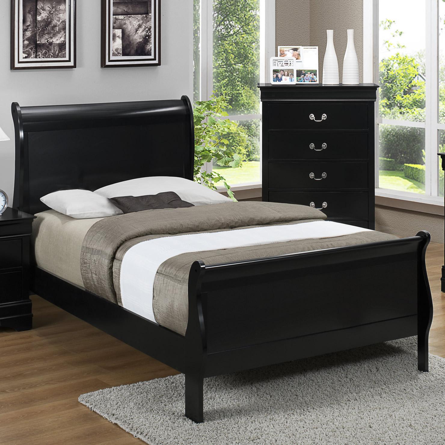 Size_Twin  -- Louis Philip B3950-T Twin Sleigh Bed IMAGE 1