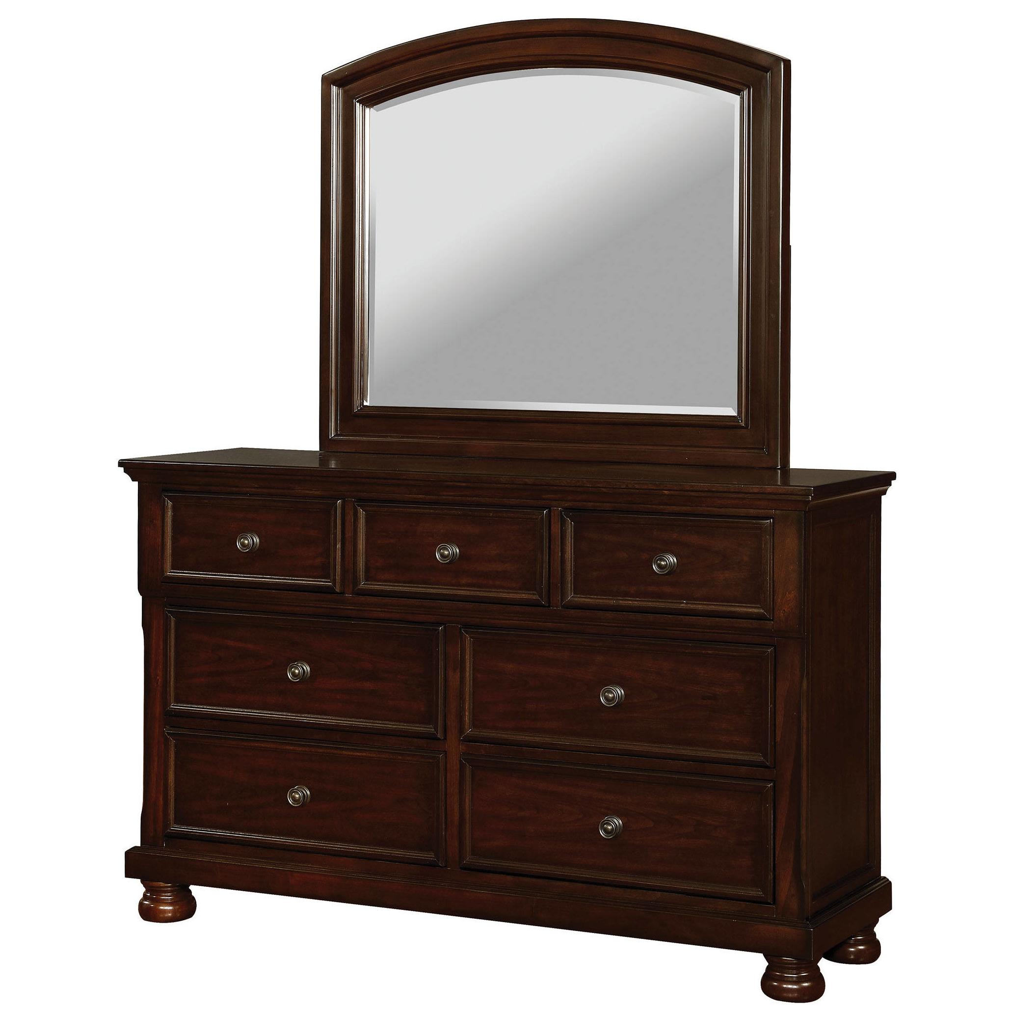  Furniture of America Castor Dresser Mirror CM7590CH-M IMAGE 2