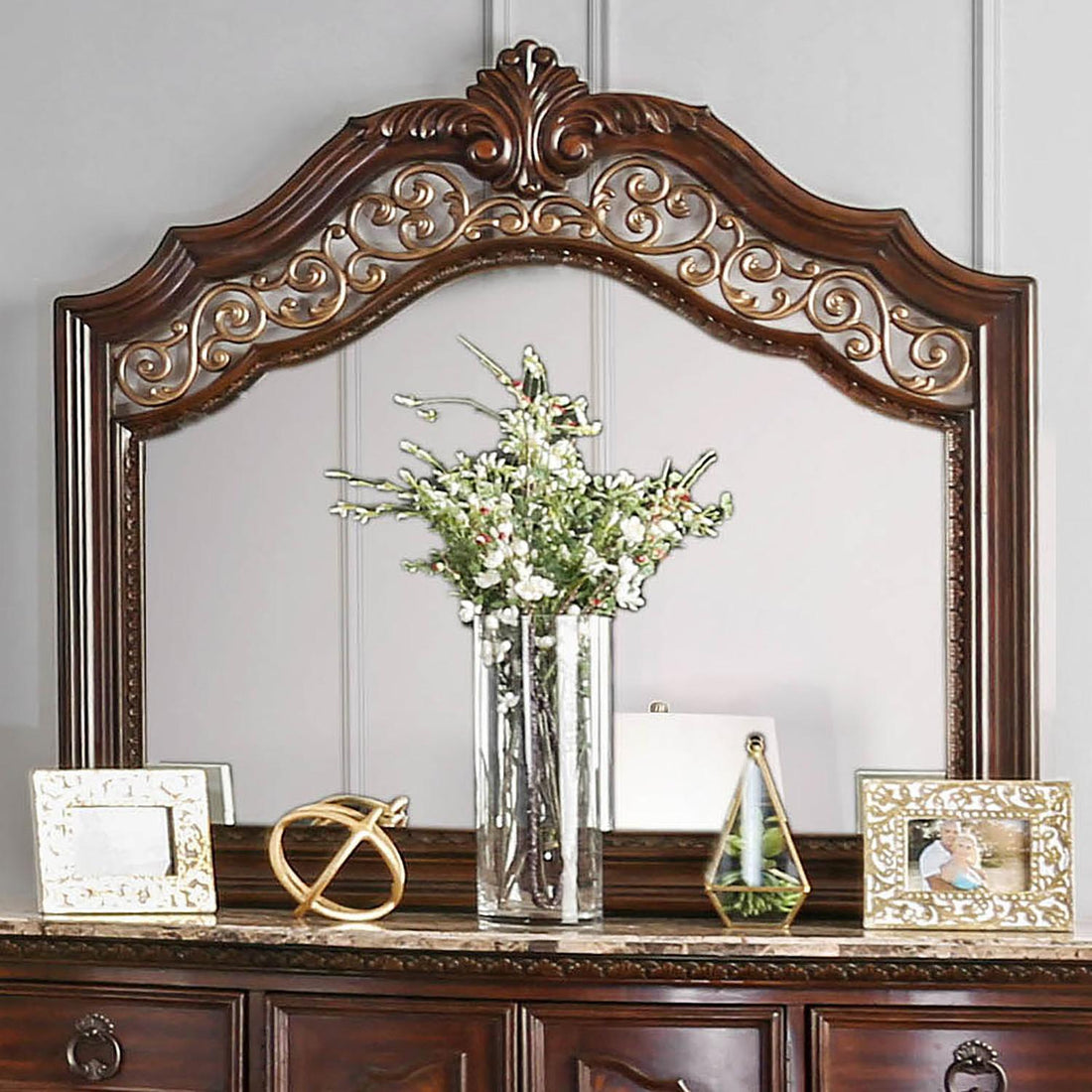  Furniture of America Menodora Dresser Mirror CM7311M IMAGE 1