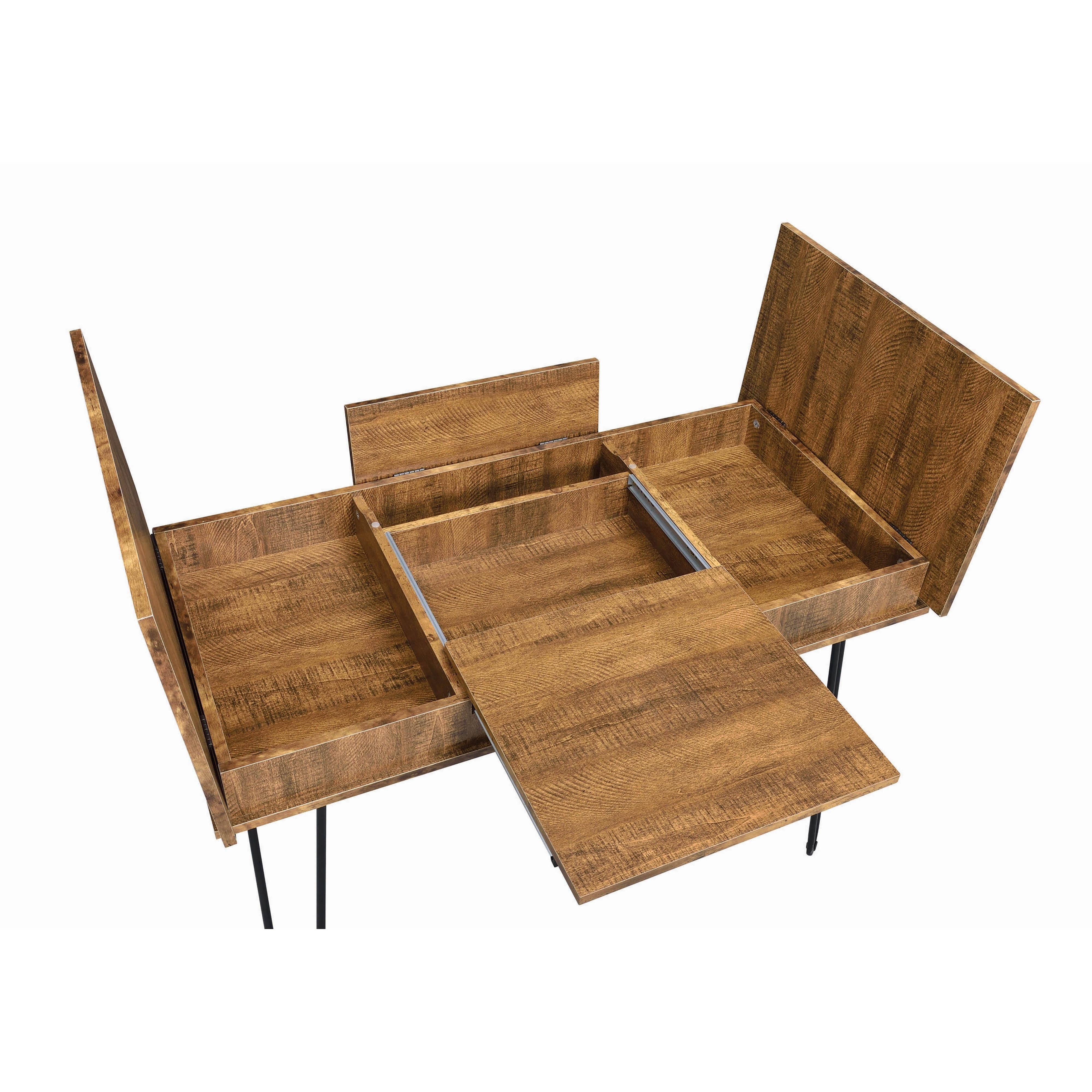  Coaster Furniture Sheeran 802011 47-inch Writing Desk with Storage - Rustic Amber IMAGE 7