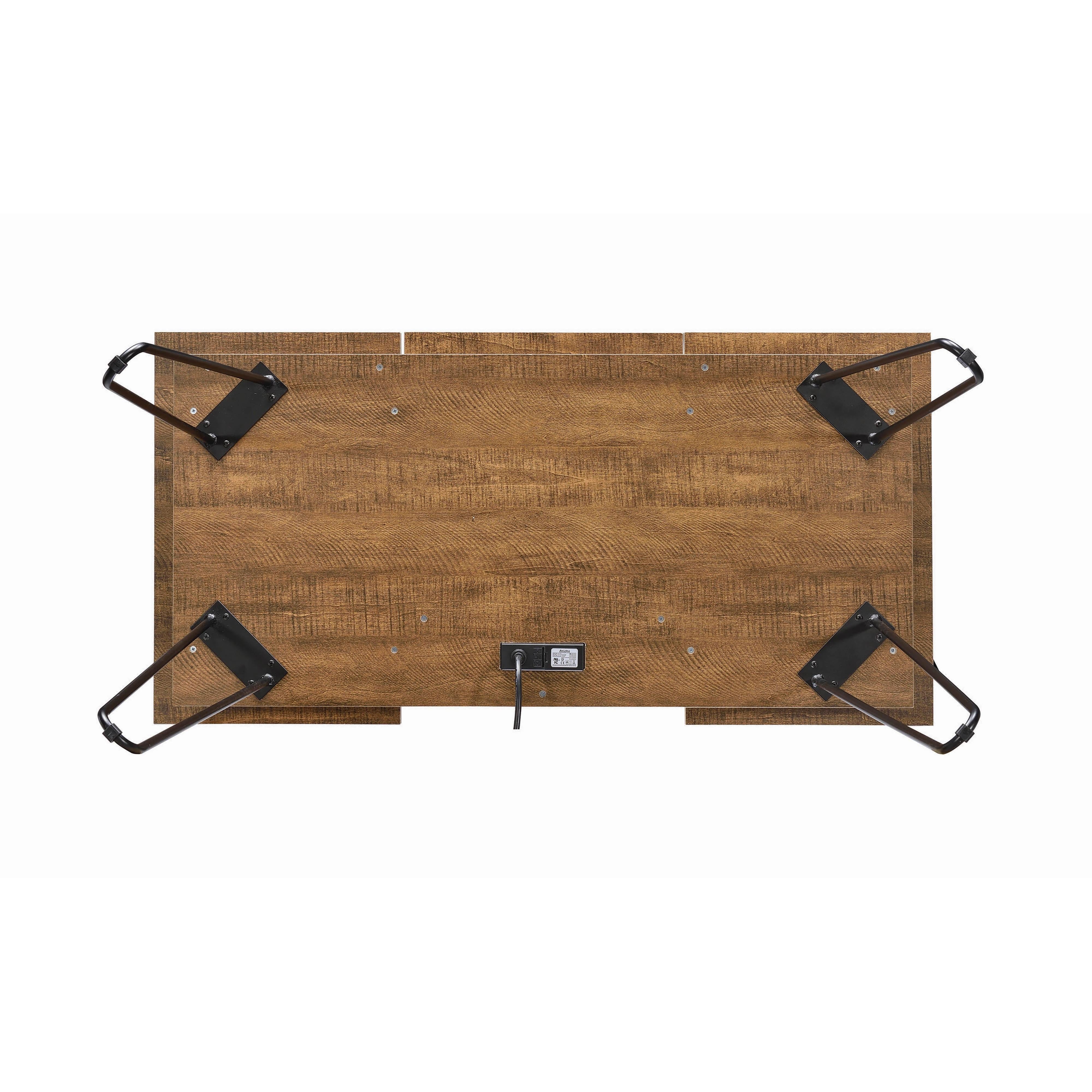  Coaster Furniture Sheeran 802011 47-inch Writing Desk with Storage - Rustic Amber IMAGE 8