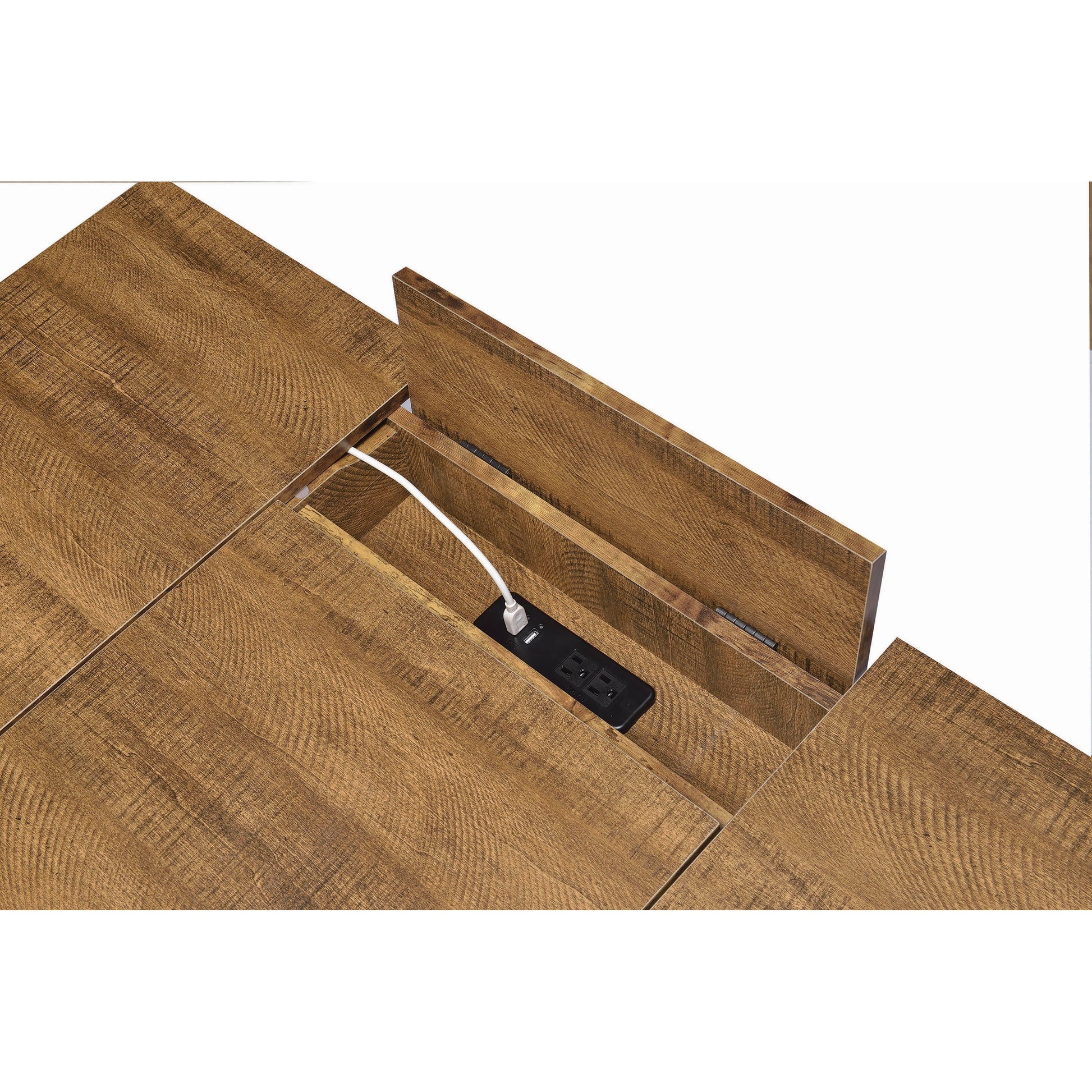  Coaster Furniture Sheeran 802011 47-inch Writing Desk with Storage - Rustic Amber IMAGE 9