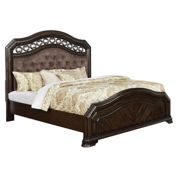  Furniture of America Calliope King Upholstered Panel Bed CM7752EK-BED IMAGE 1
