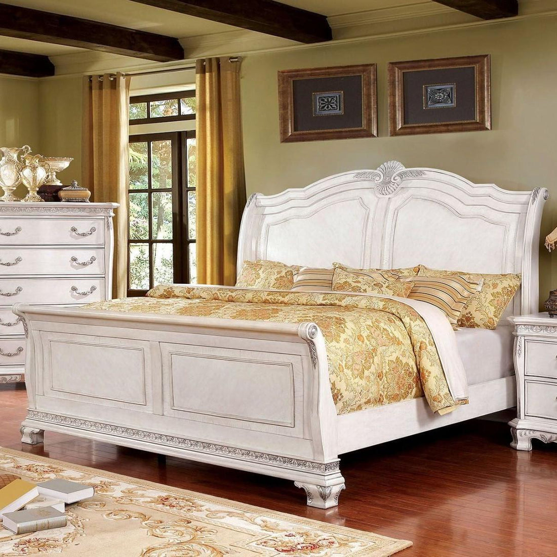  Furniture of America Isidora CM7799WH-EK King Bed IMAGE 1