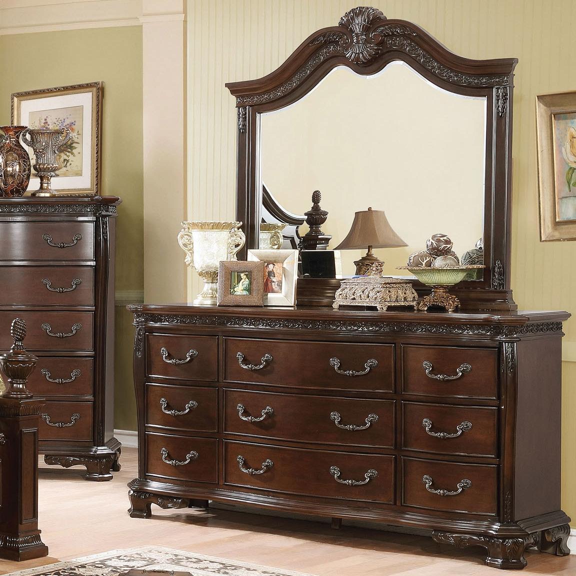 Furniture of America Hesperos Dresser Mirror CM7798CH-M IMAGE 3