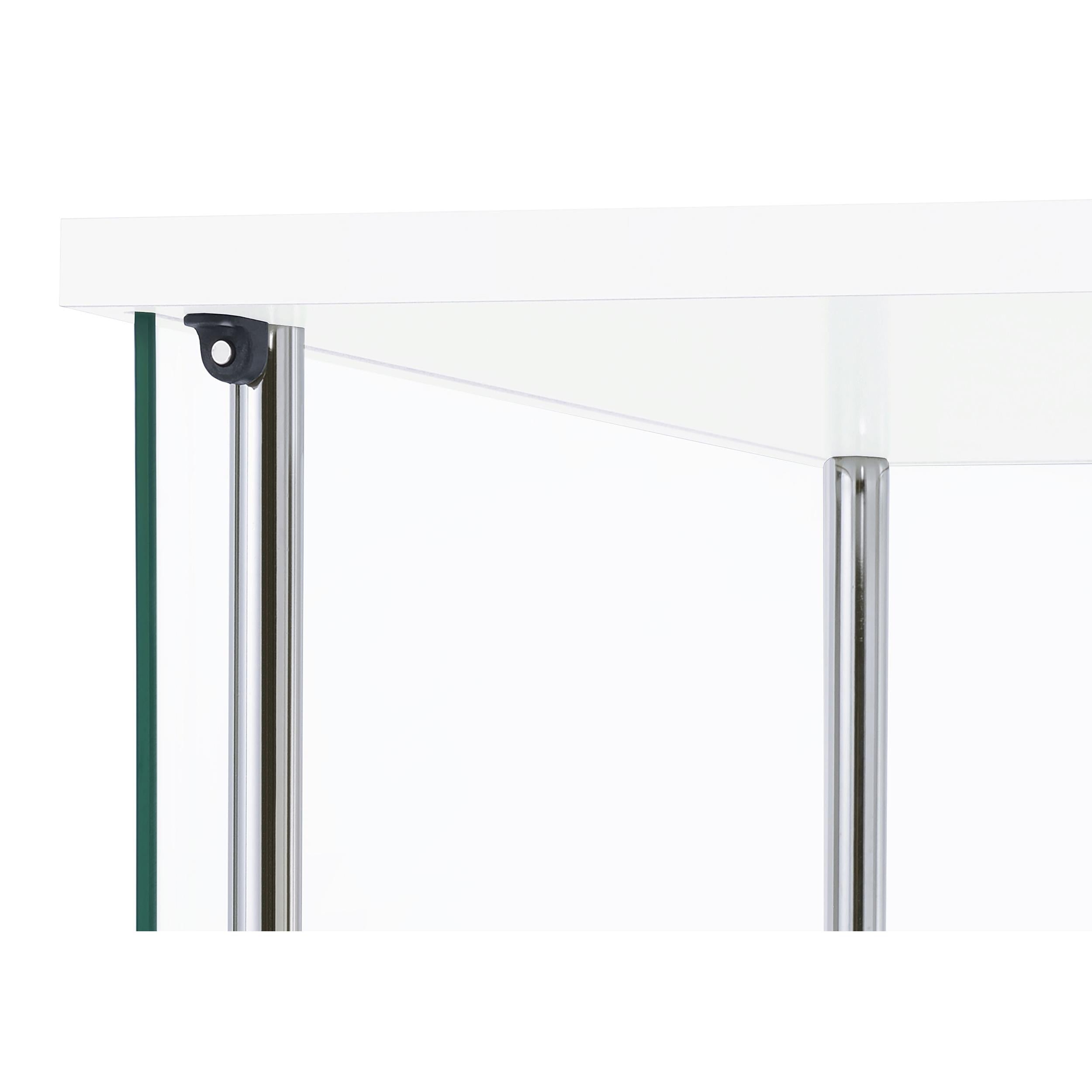  Coaster Furniture Bellatrix 951072 4-shelf Clear Glass Curio Cabinet - White IMAGE 10