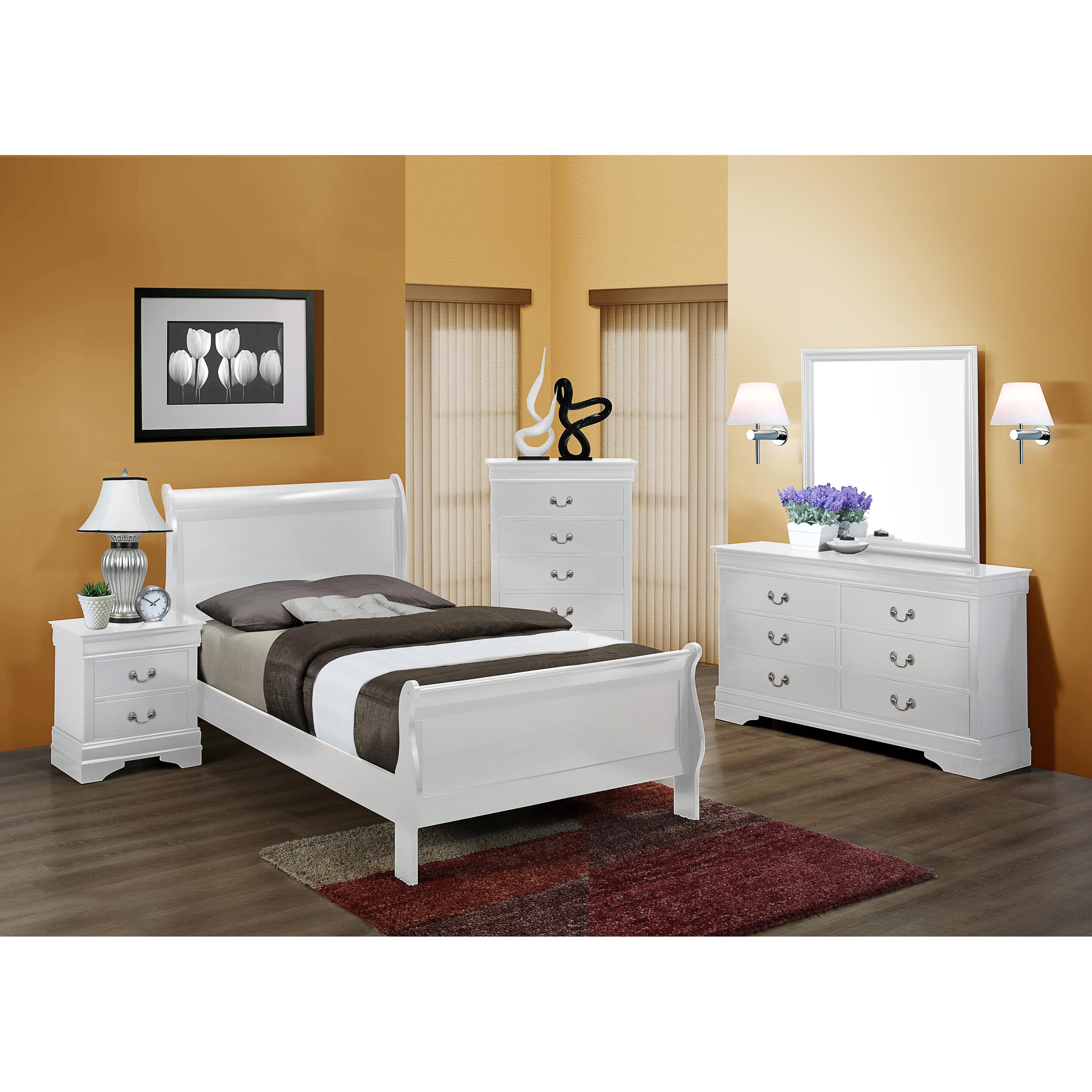  Size_Twin  -- Louis Philip B3650-T Twin Sleigh Bed IMAGE 2