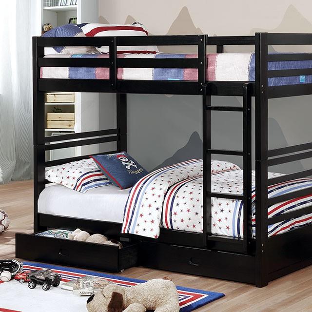  Furniture of America California CM-BK588T-BK Twin/Twin Bunk Bed IMAGE 1